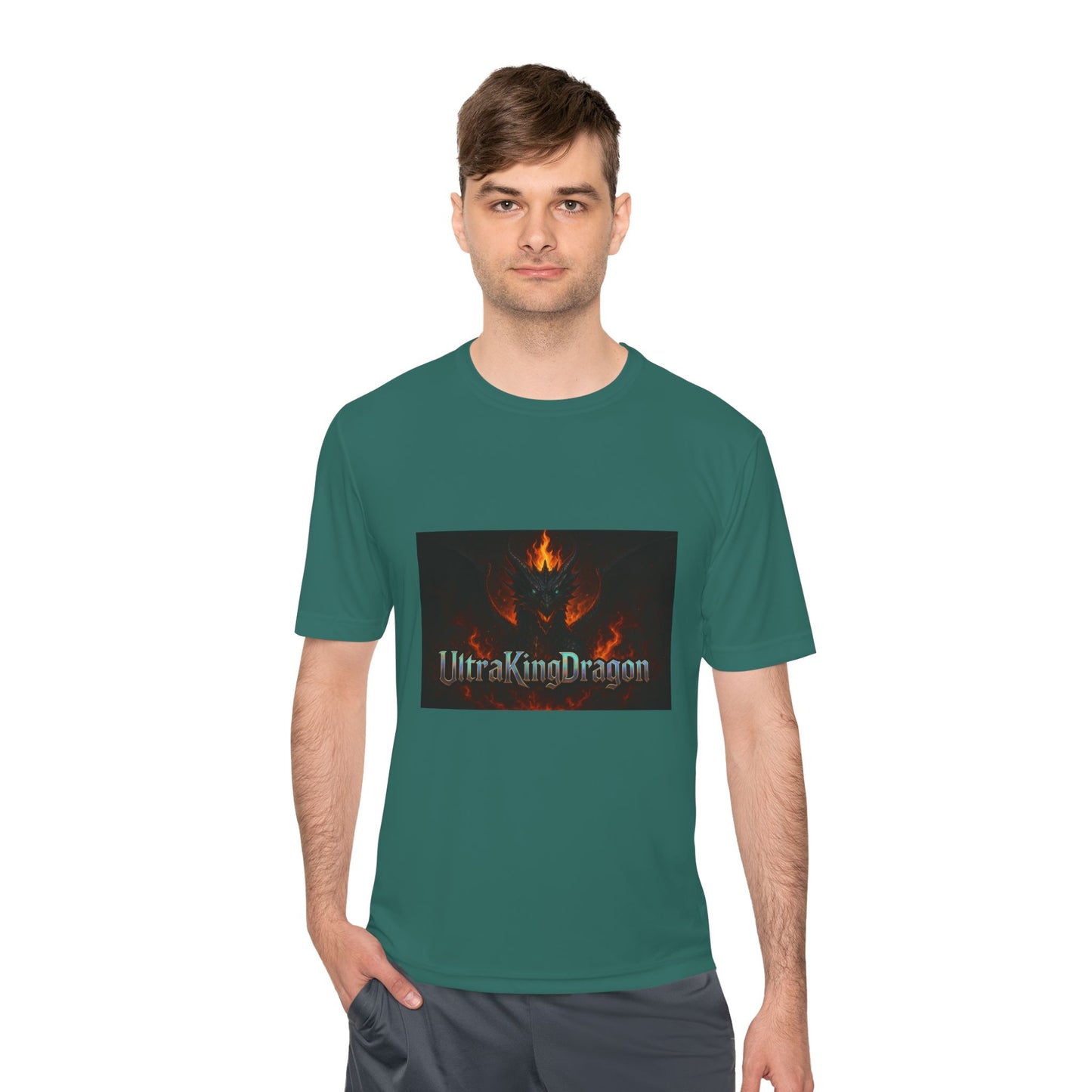 Unisex Moisture Wicking Tee - Dragon Design for Adventure Lovers