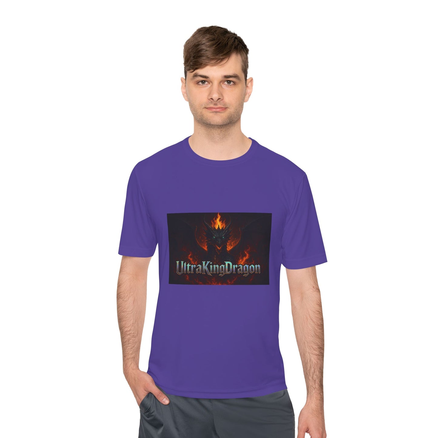 Unisex Moisture Wicking Tee - Dragon Design for Adventure Lovers