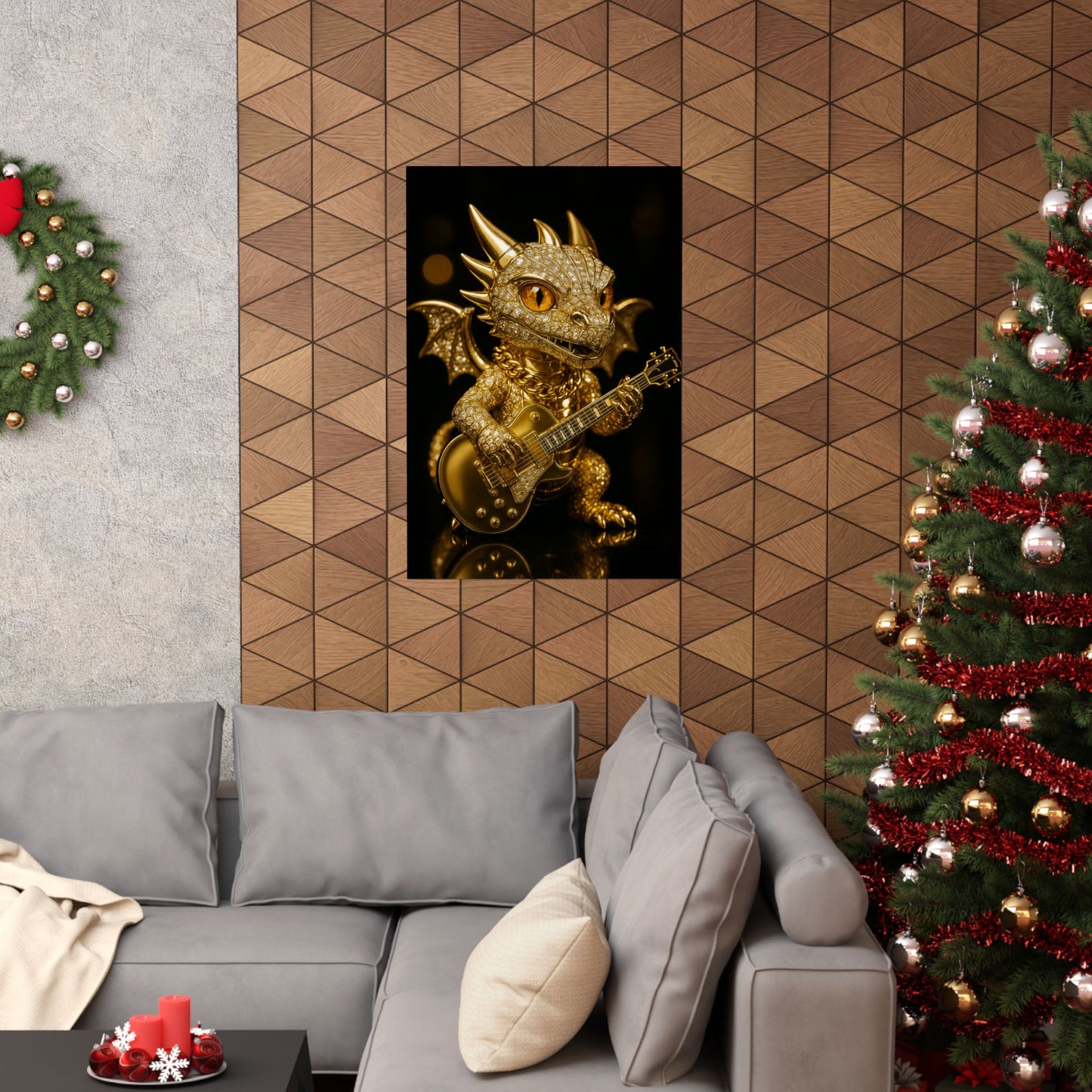 Fantasy Dragon & Genie Matte Vertical Poster - Unique Wall Art for Home Decor