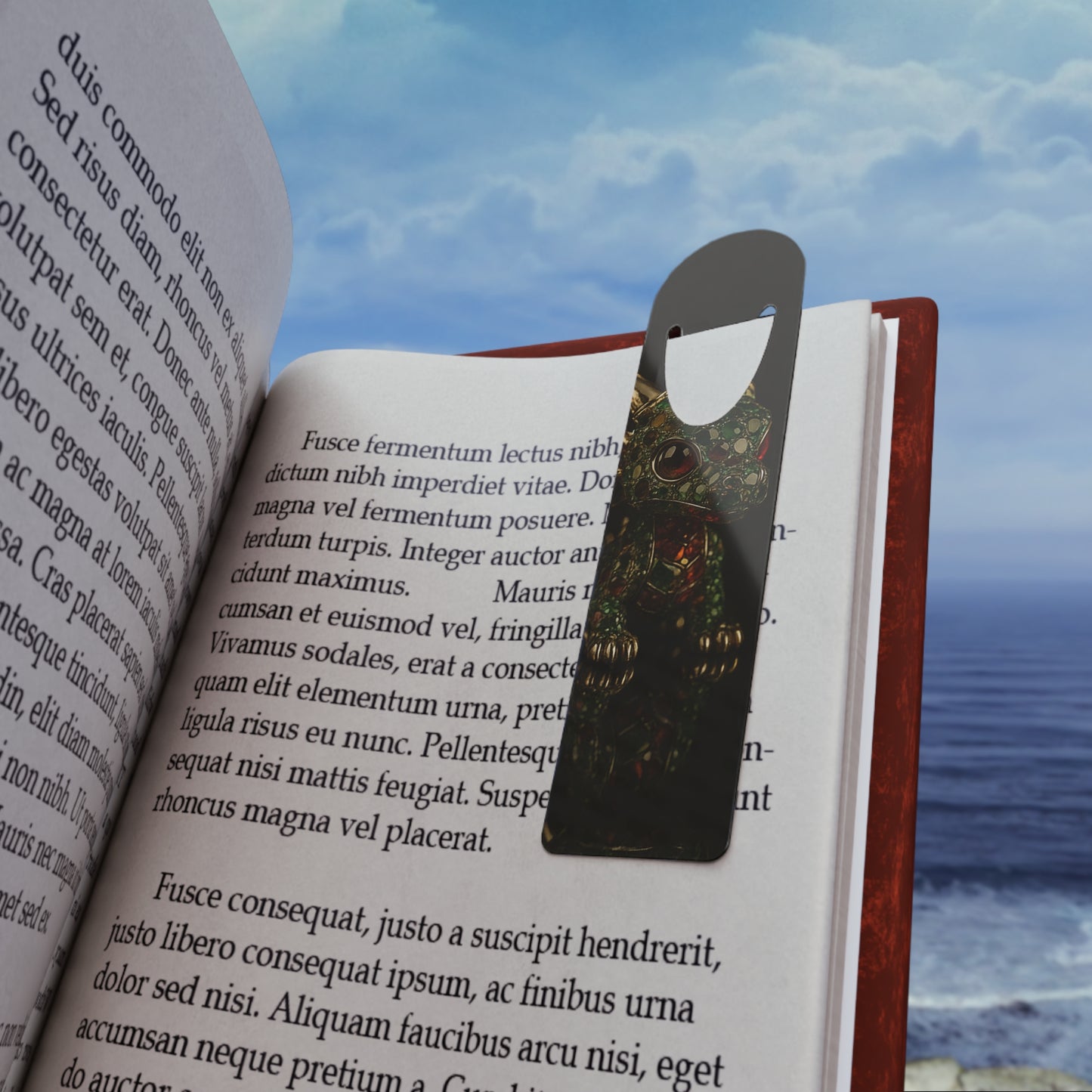 Metal Bookmark with Elegant Frog Design, Reading Gifts, Book Lover Accessory, Unique Library Supplies, Literary Decor