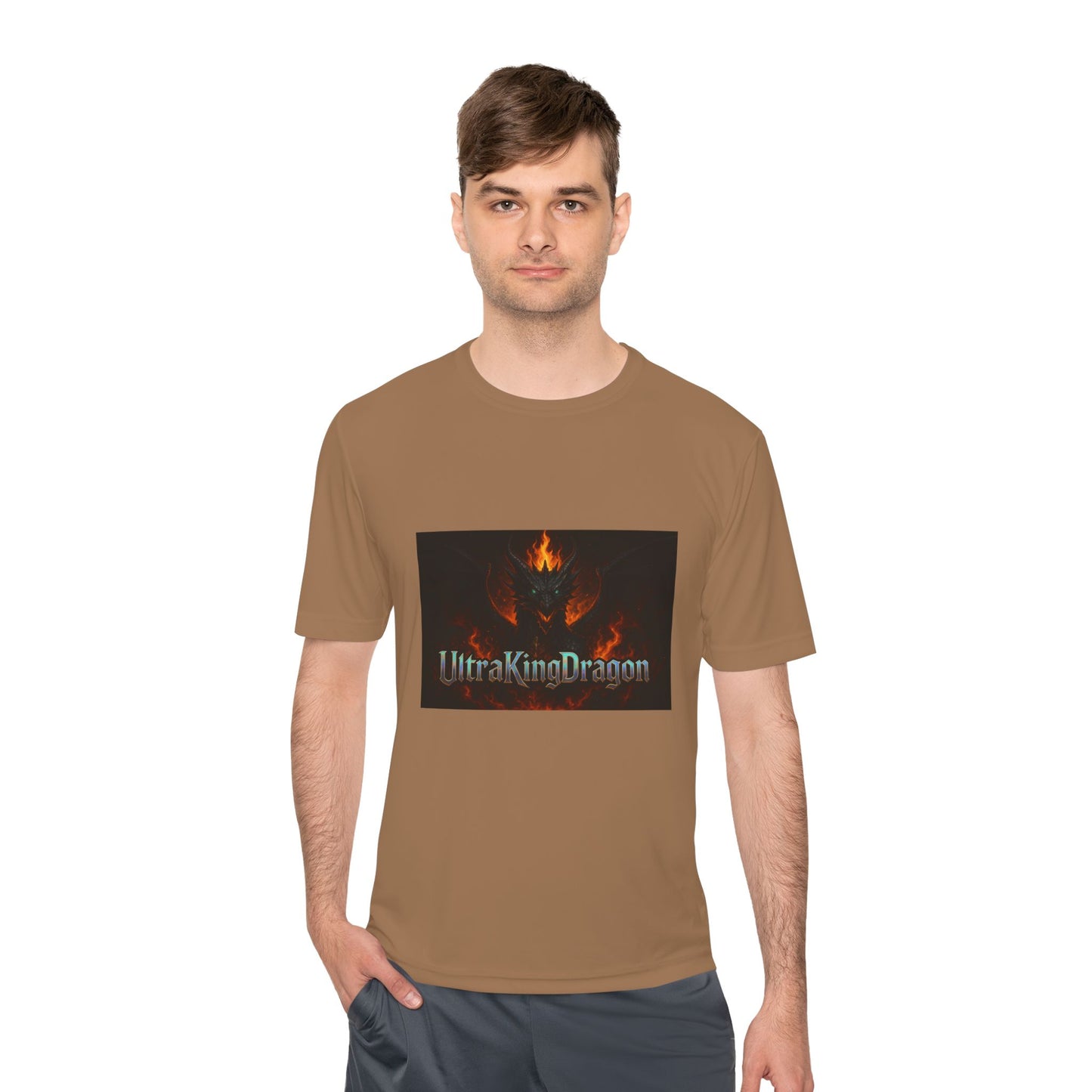 Unisex Moisture Wicking Tee - Dragon Design for Adventure Lovers