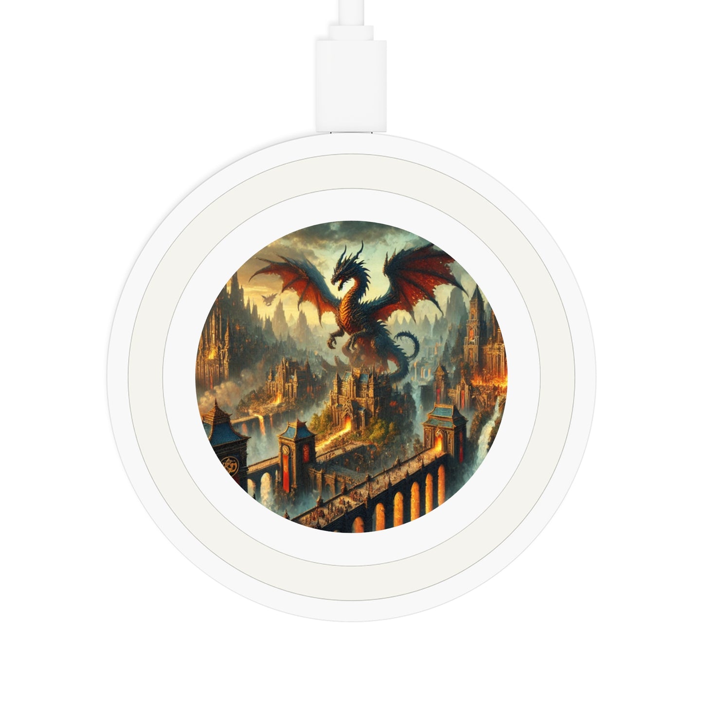 Fantasy Dragon Wireless Charging Pad - Fast Charge with Epic Design