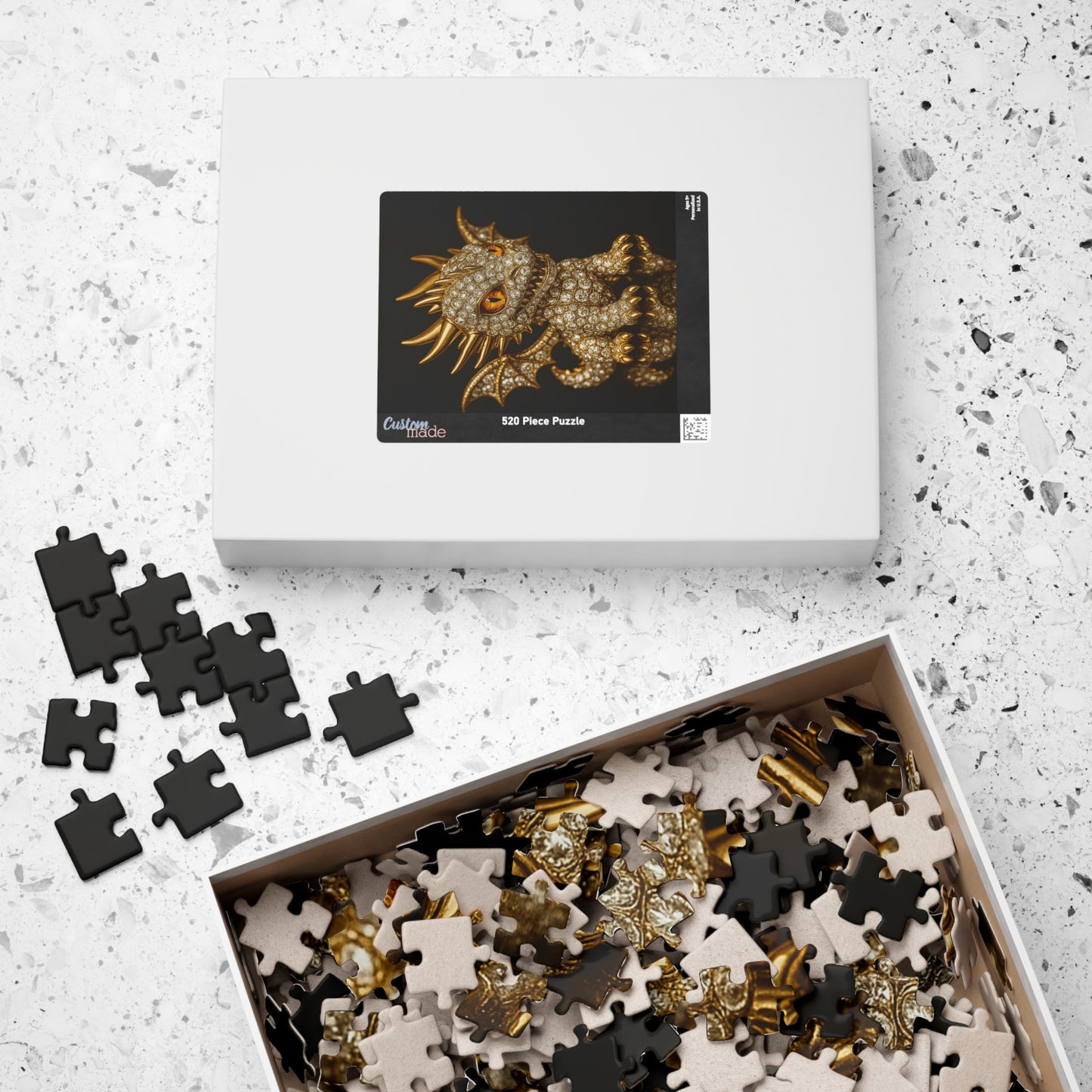 Mystical Dragon Puzzle - Enchanting Jigsaw Fun for All Ages, Family Game Night, Gift for Collectors, Home Decor
