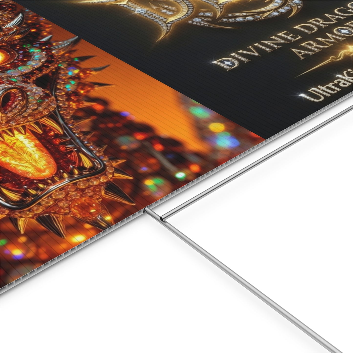 Dragon Collage Plastic Yard Sign — Mythical Fantasy Outdoor Decor