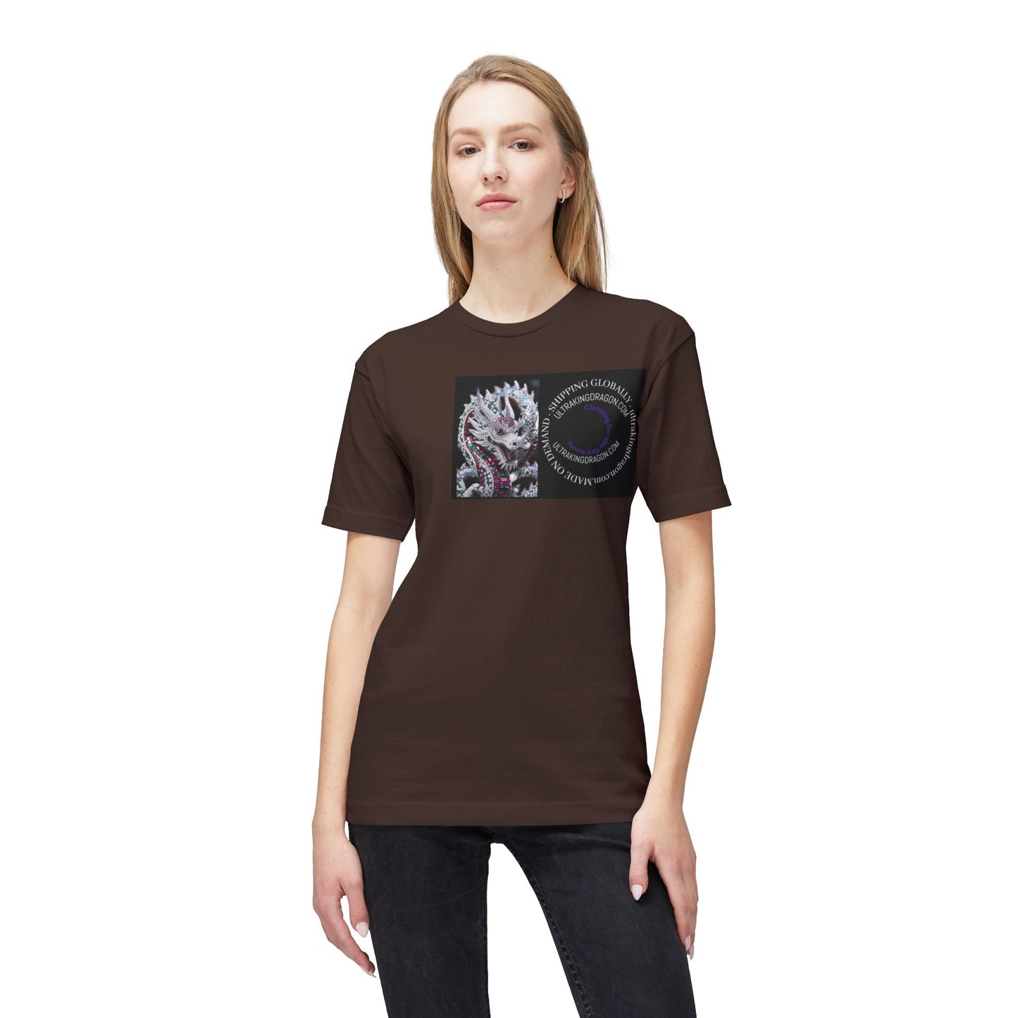 Dragon Heart T-Shirt — Floral Dragon Illustration with Circular Text