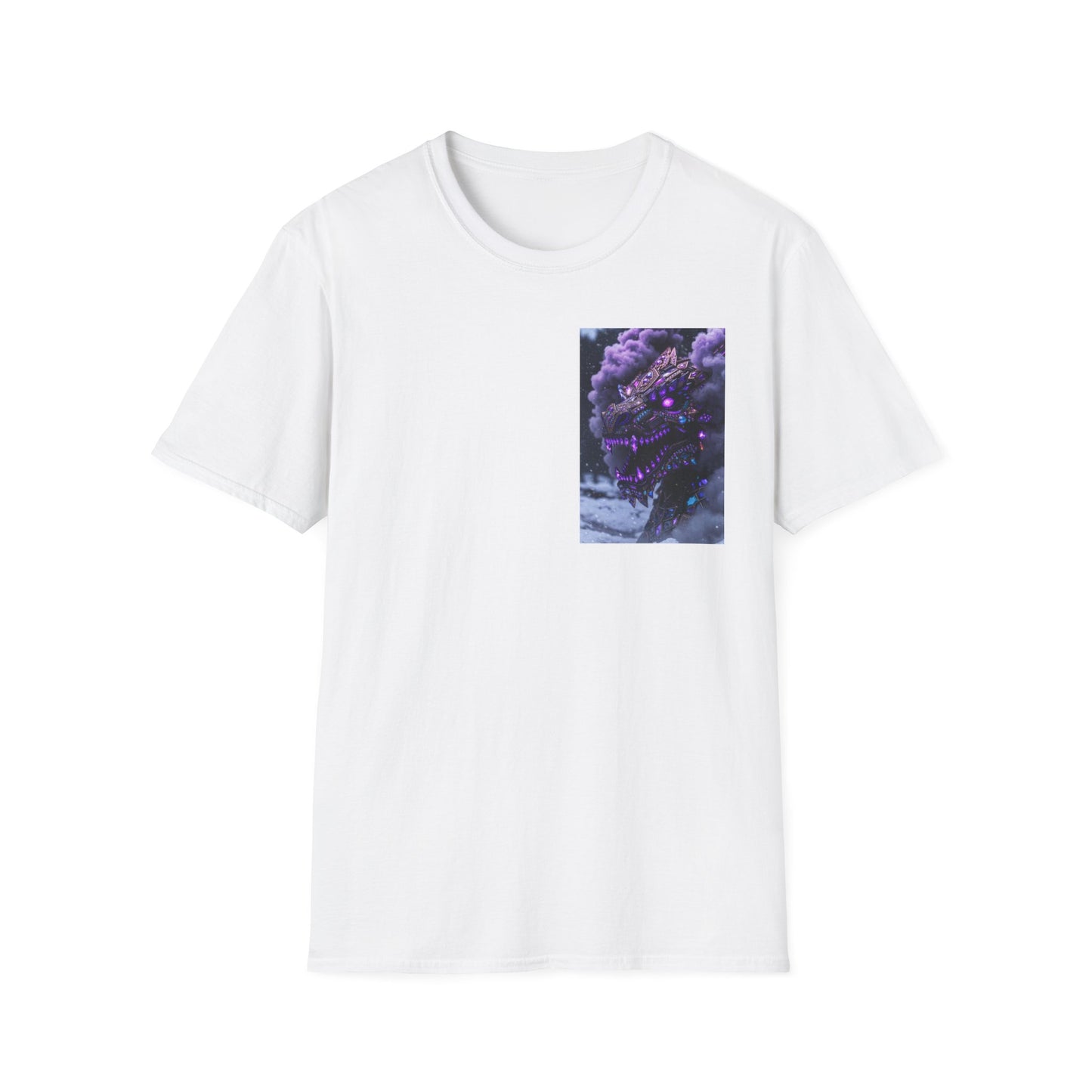 T-Shirt — Purple Nebula Tree Chest Pocket Graphic Tee