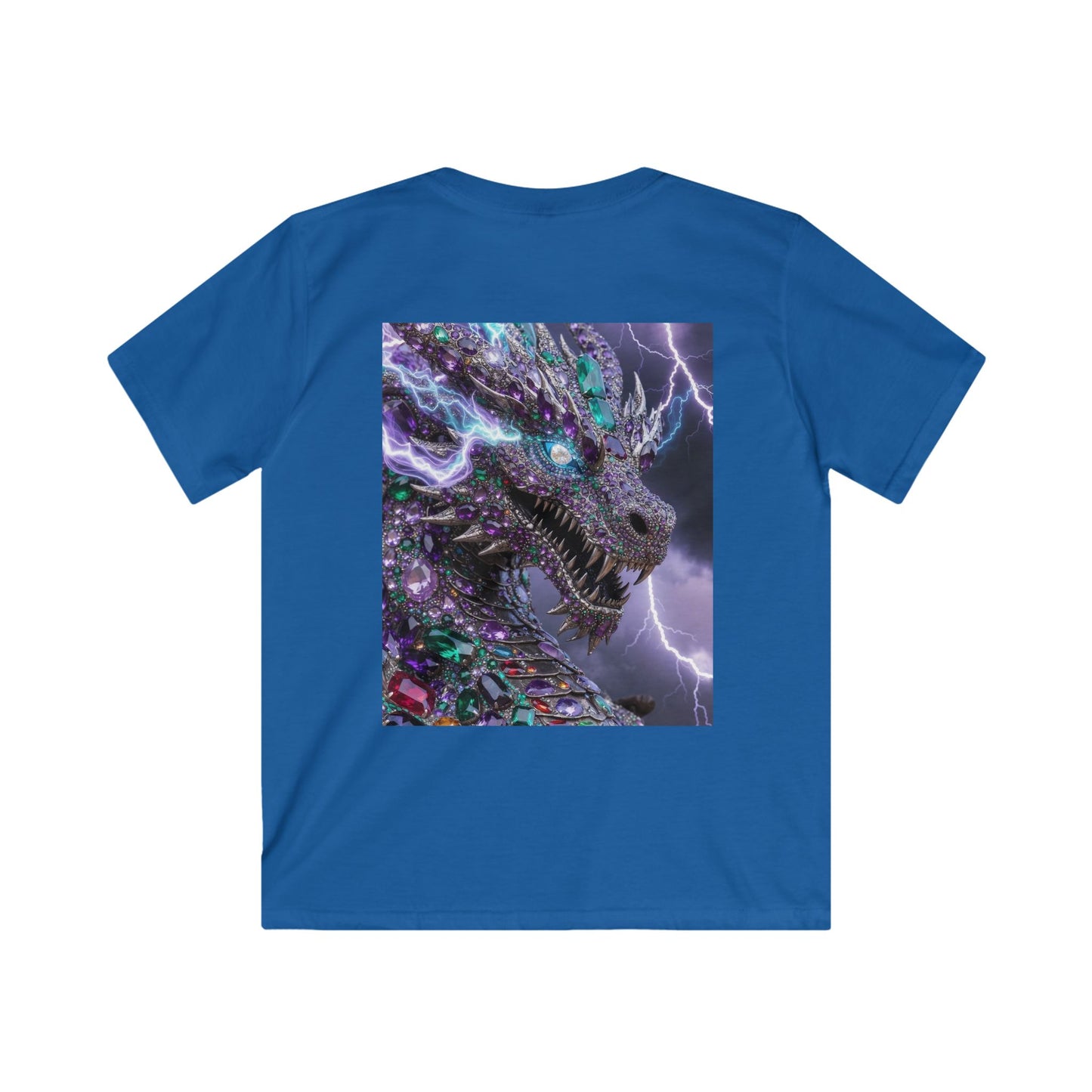 Kids Dragon Lightning T-Shirt — Colorful Neon Dragon Graphic Tee