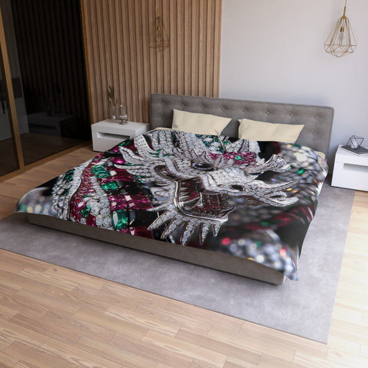 A LUXURIOUS HOT SELLING Dragon Jewel Microfiber Duvet Cover — Sparkling Gemstone Dragon Bedding