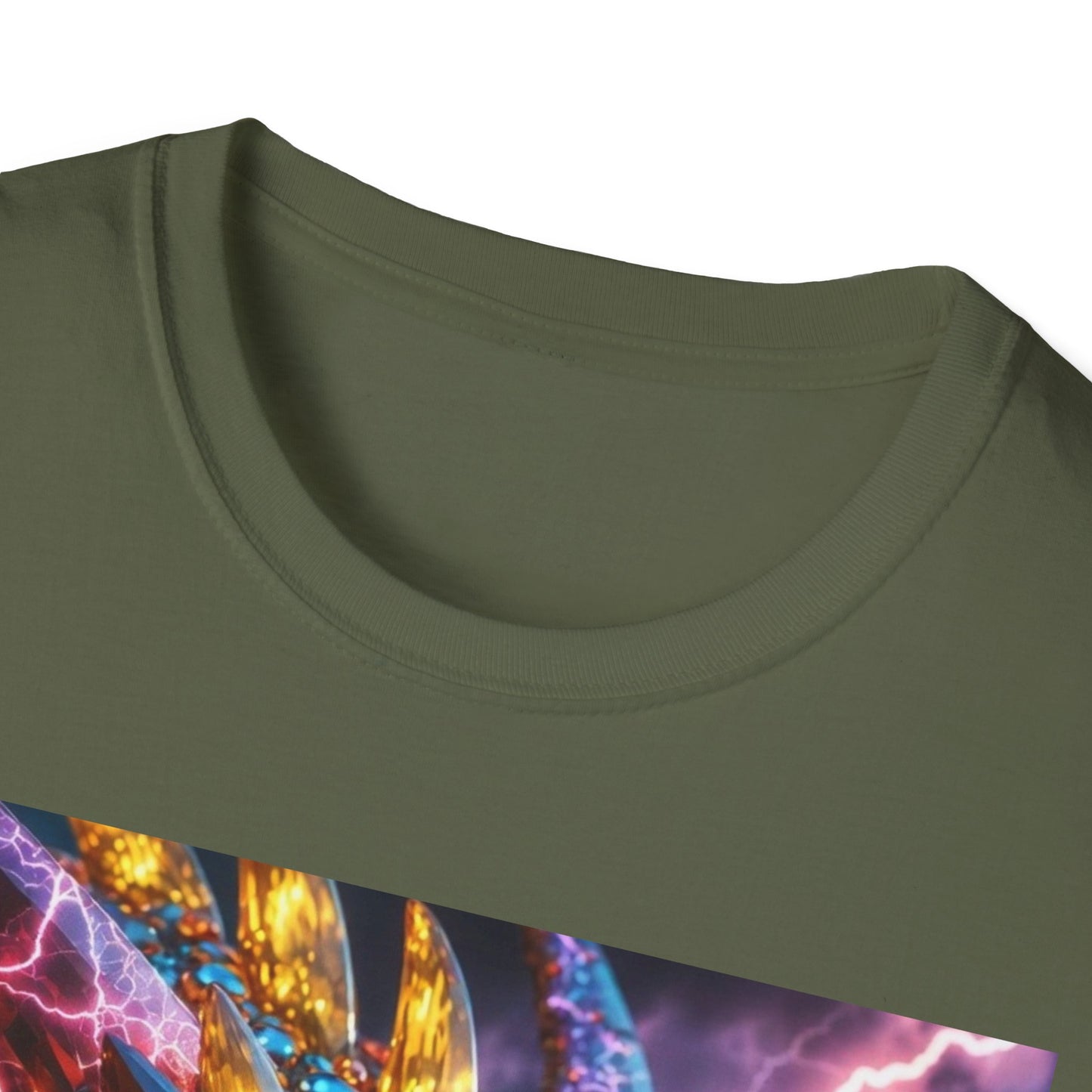 Dragon Head T-Shirt — Colorful Lightning Fantasy Graphic Tee