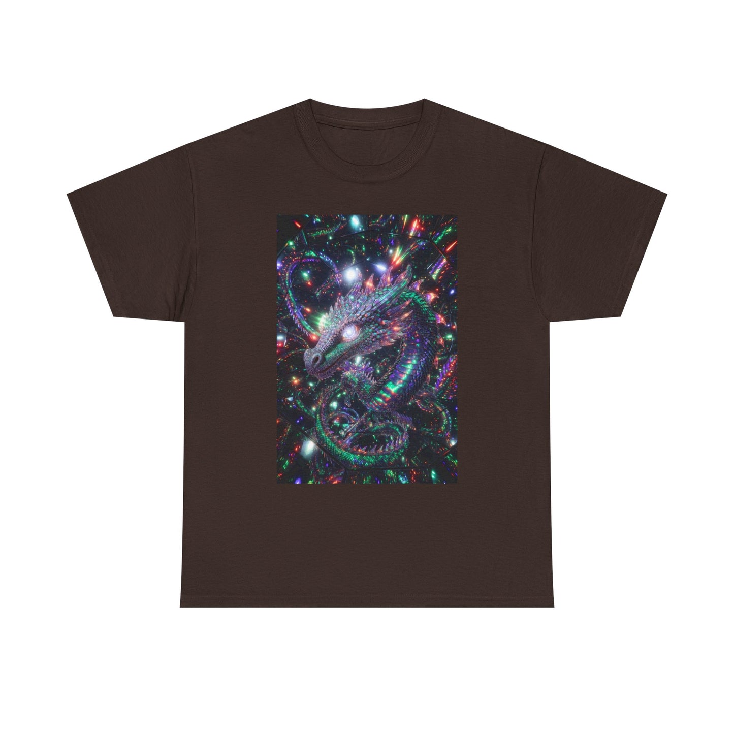Cosmic Dragon T‑Shirt — Neon Galaxy Serpent Graphic Tee