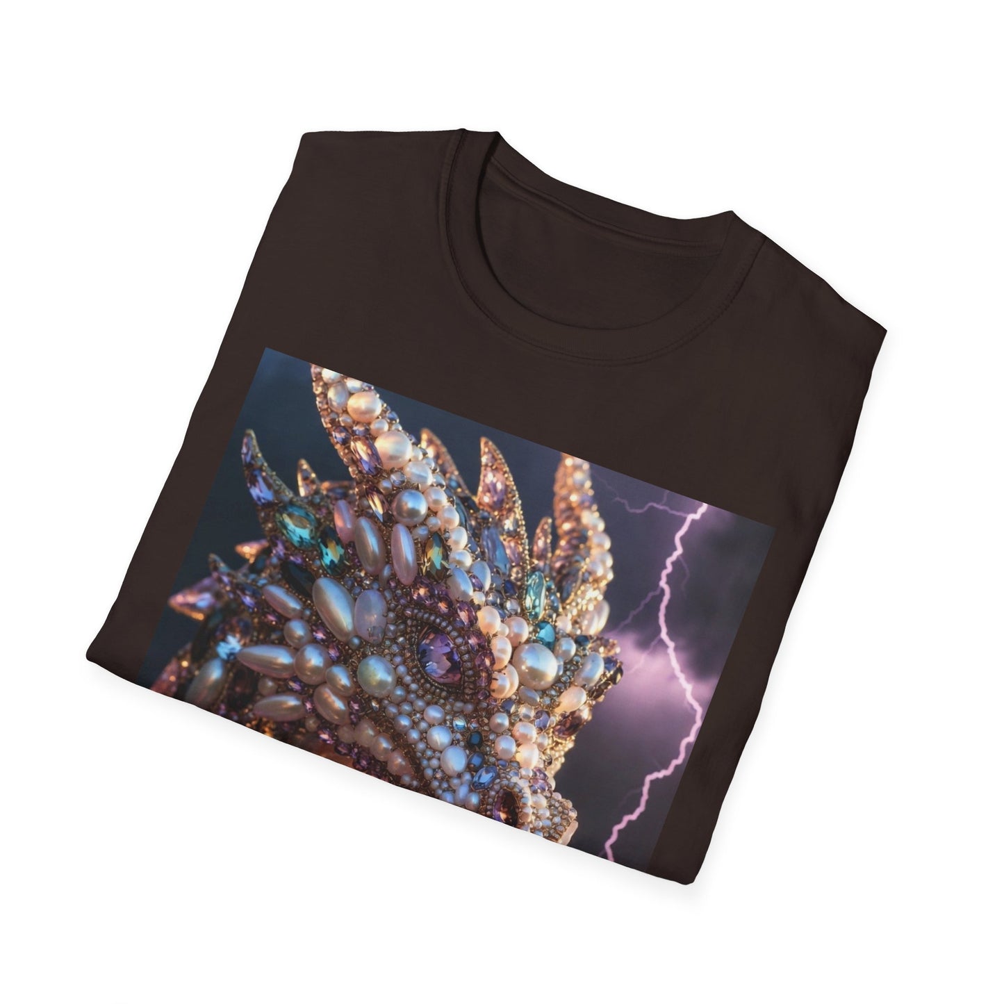 Dragon Gem Art T-Shirt — Fantasy Lightning Dragon Graphic Tee