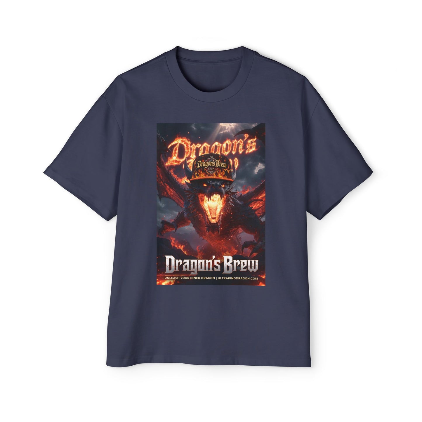 Dragon's Brew Graphic Tee — Fiery Dragon Beer Poster T-Shirt
