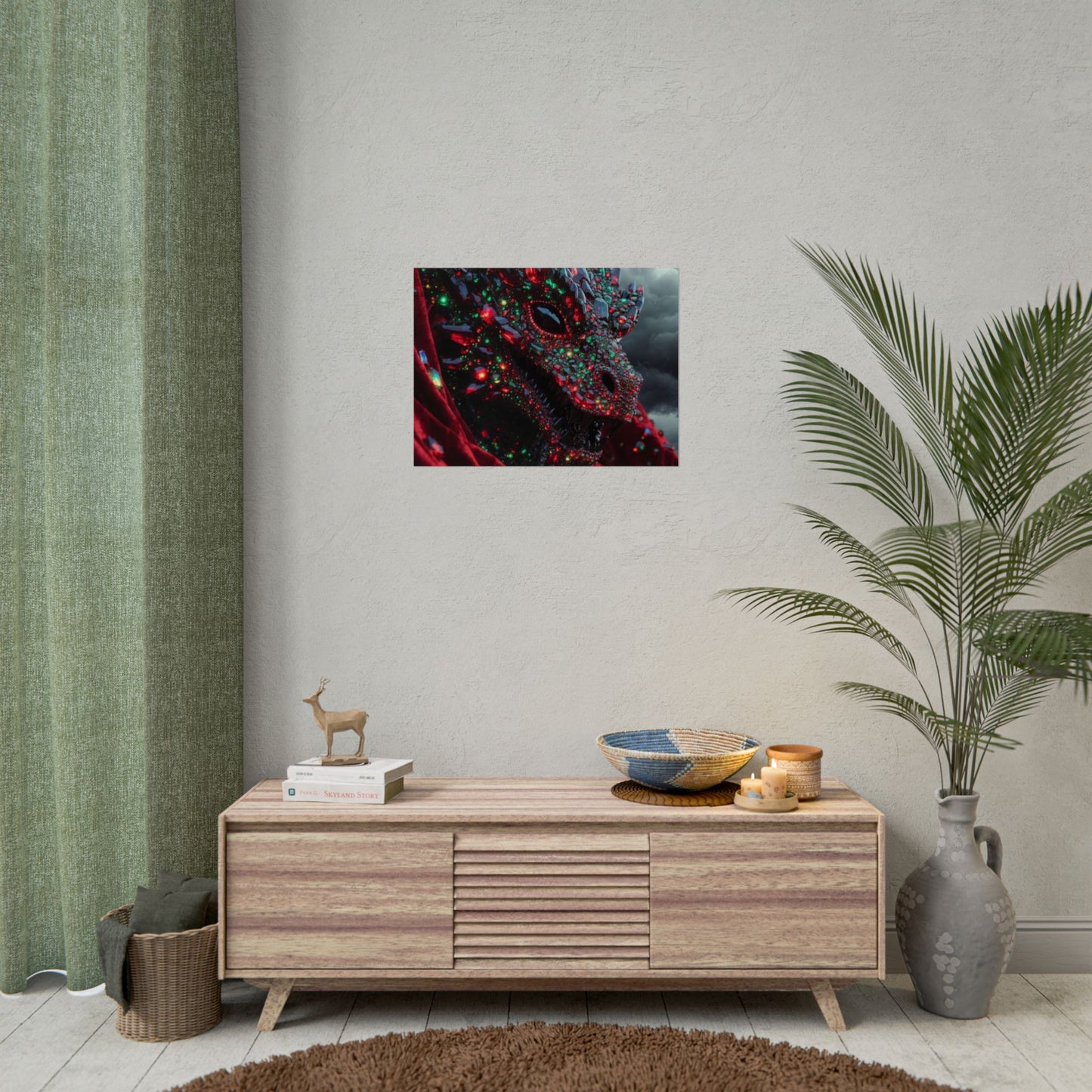 Rolled Poster — Jewel-Encrusted Dragon Art Print