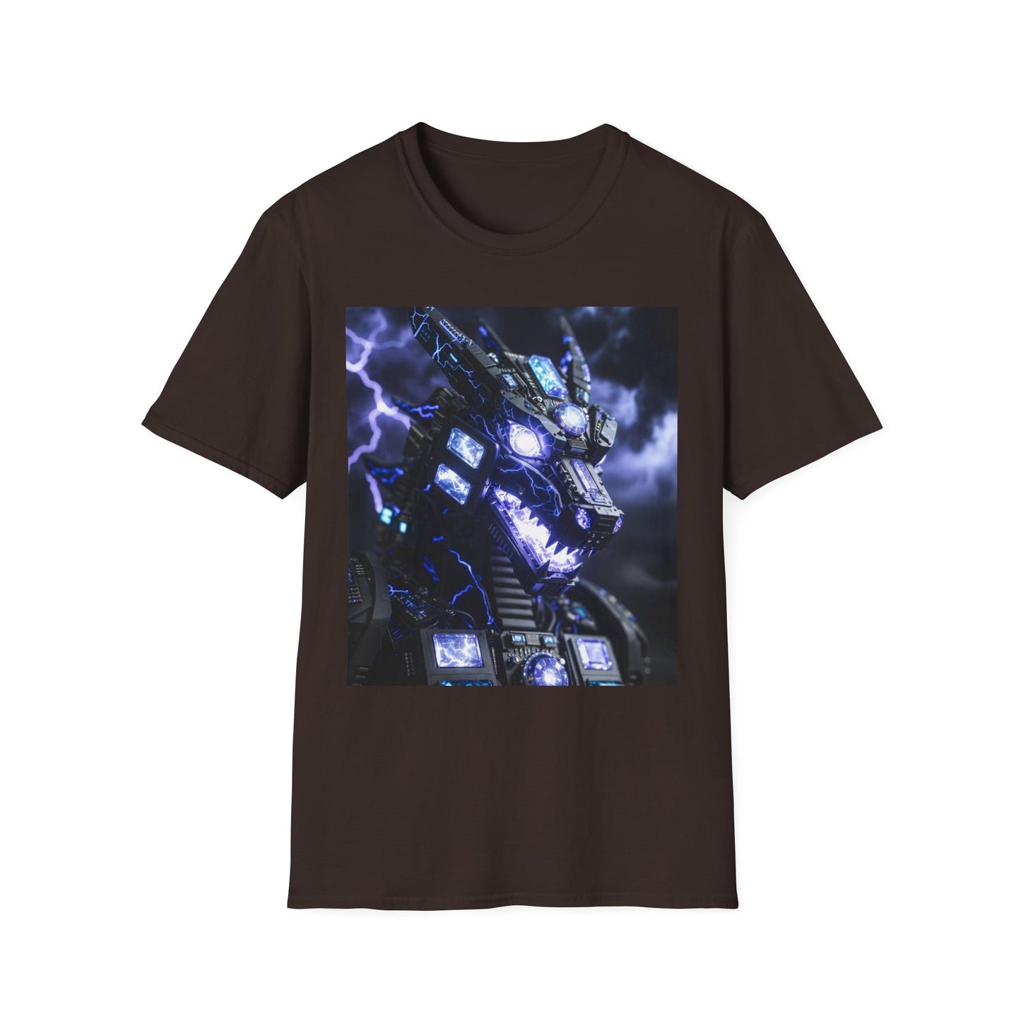 Dragon Mech Lightning T-Shirt — Cyber Dragon Graphic Tee