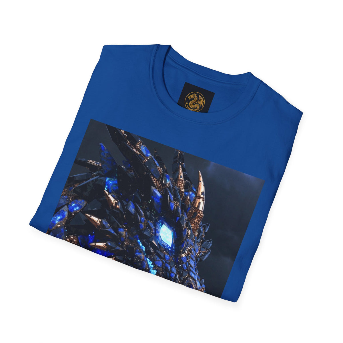 Blue Crystal Dragon T-Shirt — Mythical Fantasy Dragon Tee