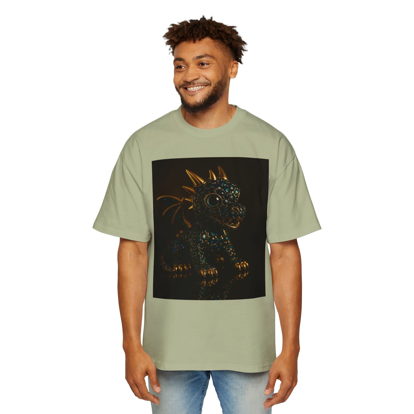 Dragon Design Oversized Tee, Casual Wear, Graphic Shirt, Gift for Fantasy Lovers, Unique T-Shirt, Perfect for Festivals and Everyday