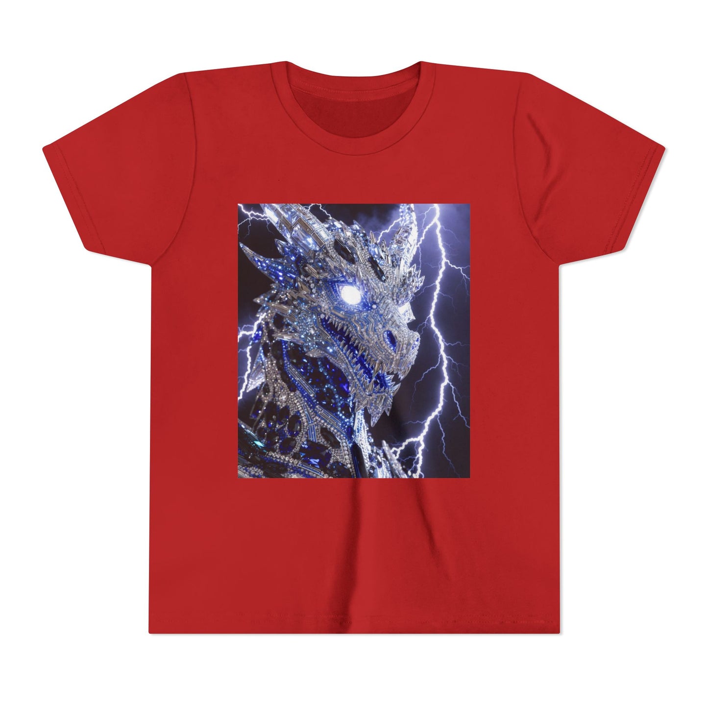 Lightning Dragon Youth Tee — Electric Dragon Graphic Shirt for Kids