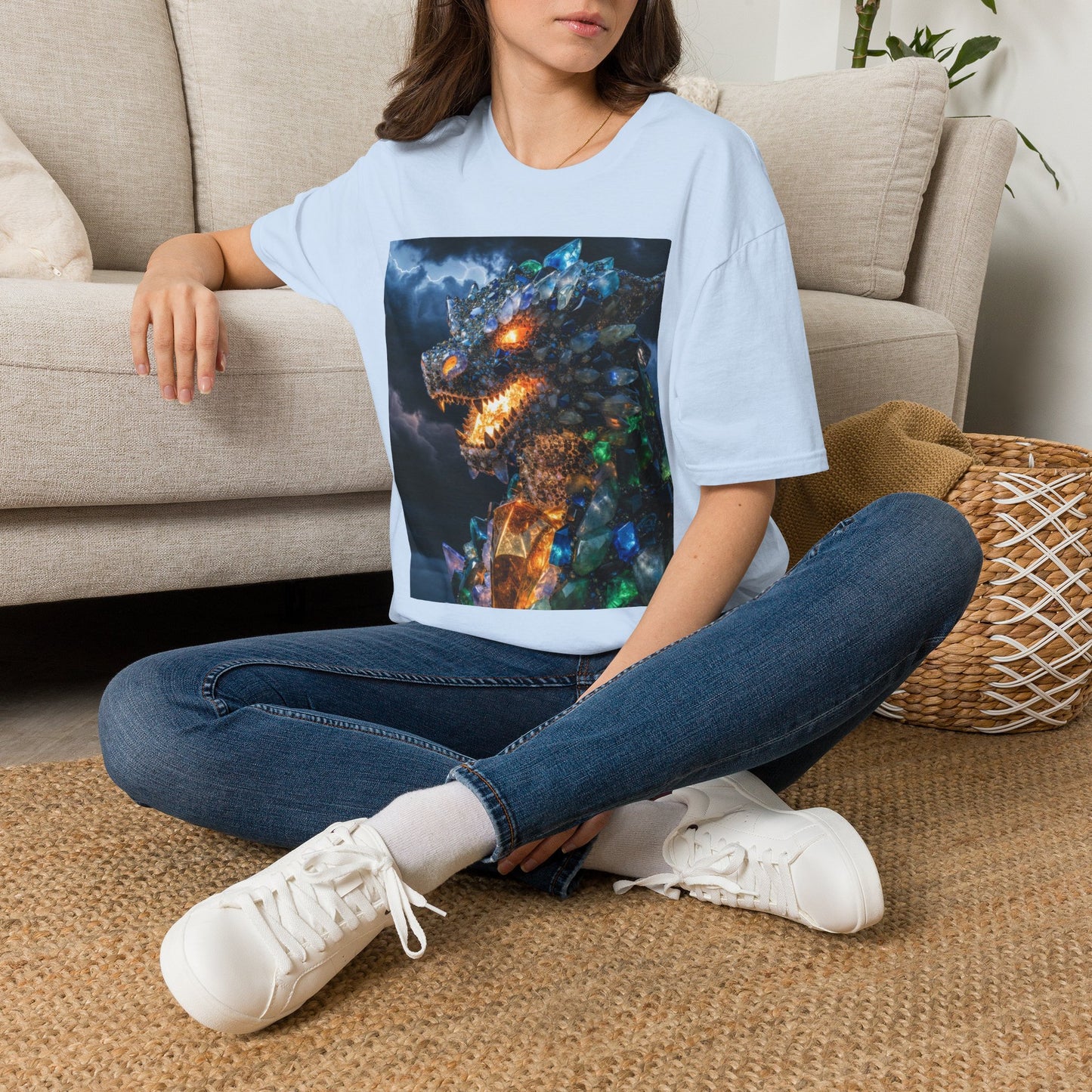Gemstone Dragon T-Shirt — Fiery Crystal Dragon Graphic Tee