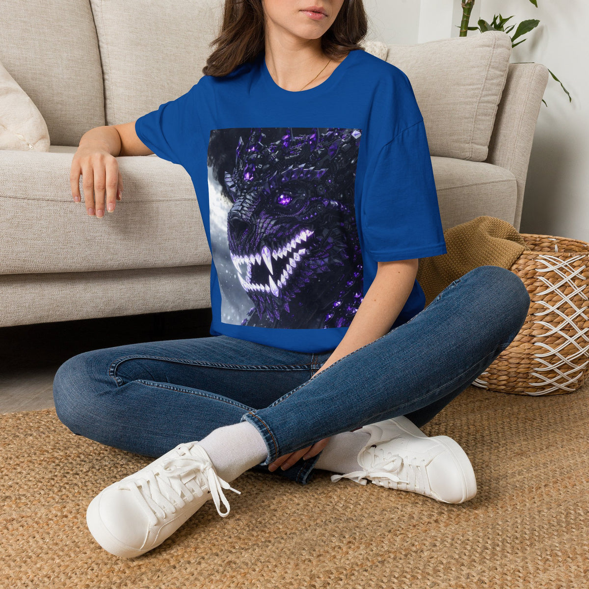 A Purple Dragon Skull T-Shirt — Divine Dragon Armor Logo Tee