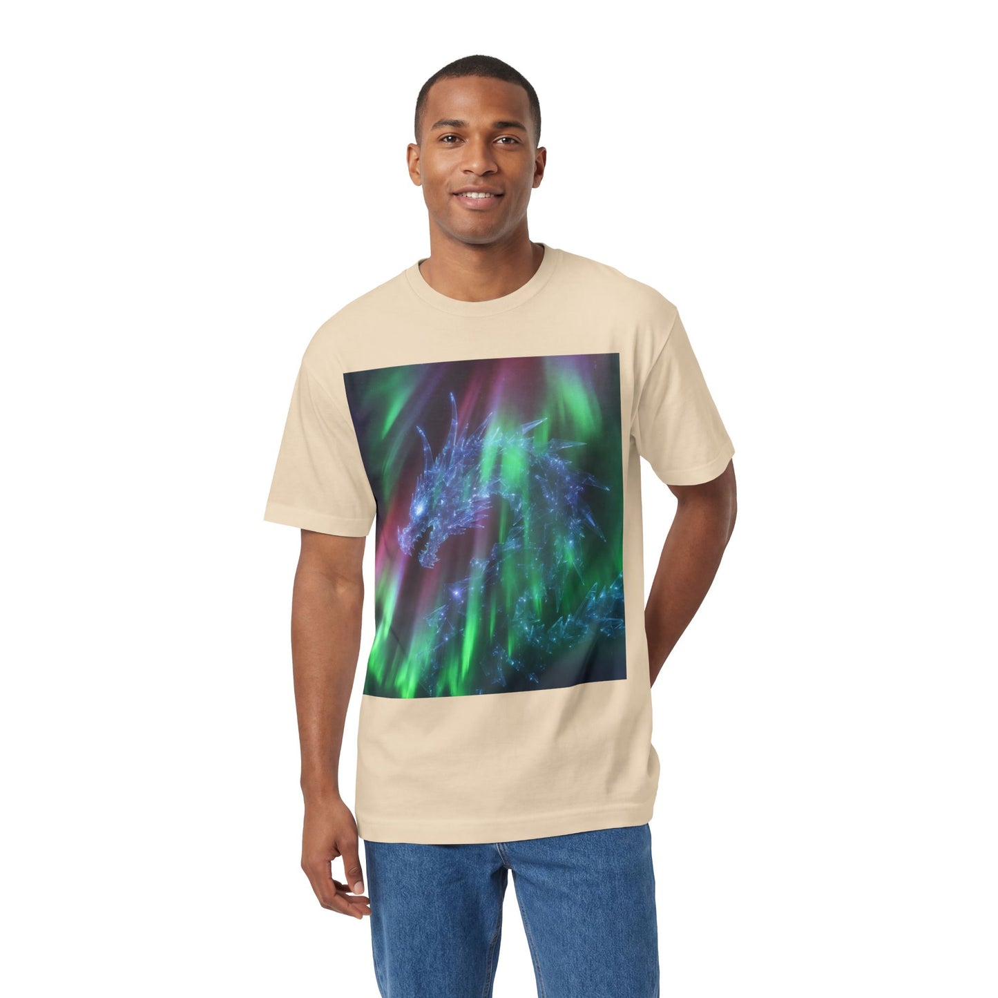 Aurora DRAGON Tee — Northern Lights Fantasy Graphic T-Shirt