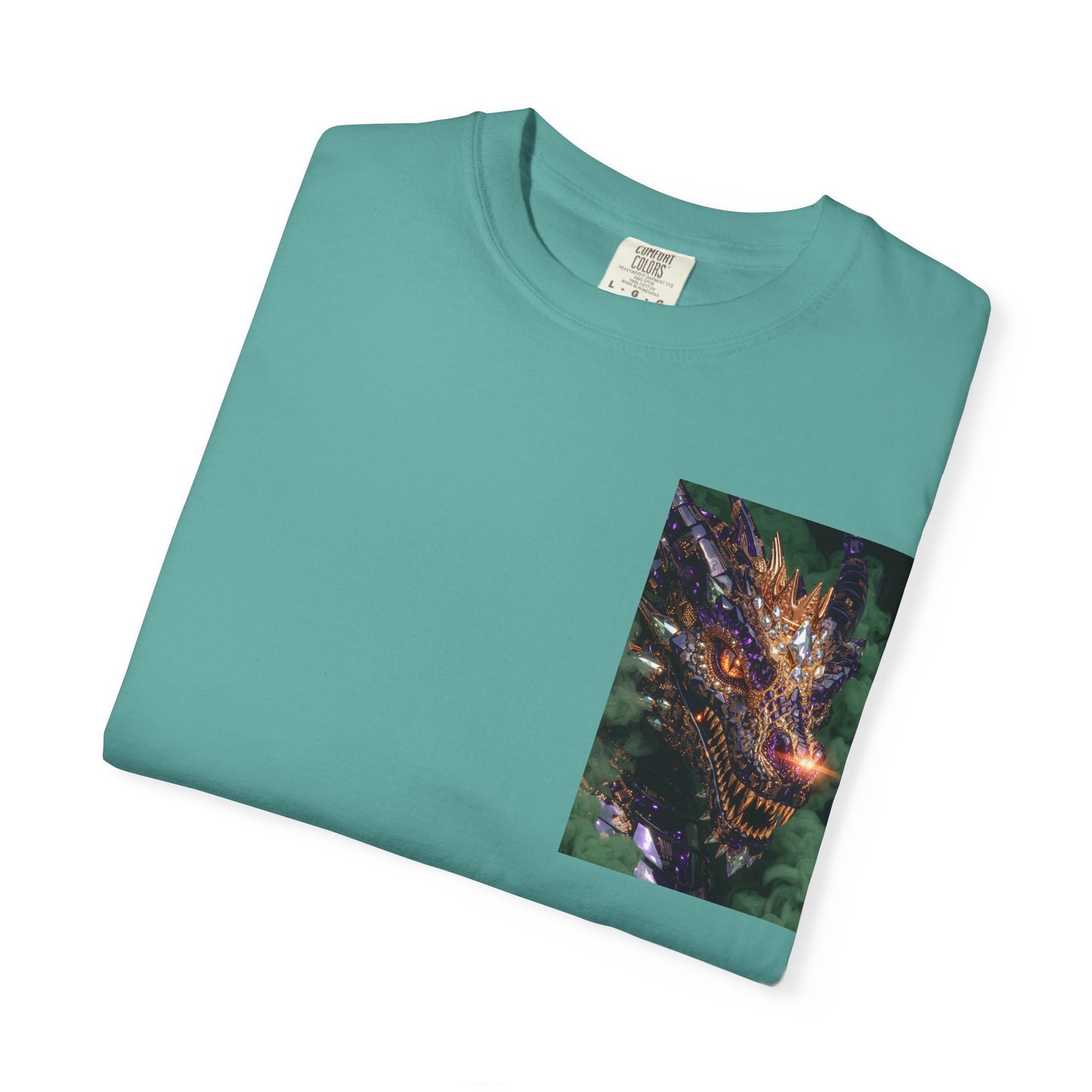 Dragon Pocket Graphic T‑Shirt — Fiery Fantasy Chest Print