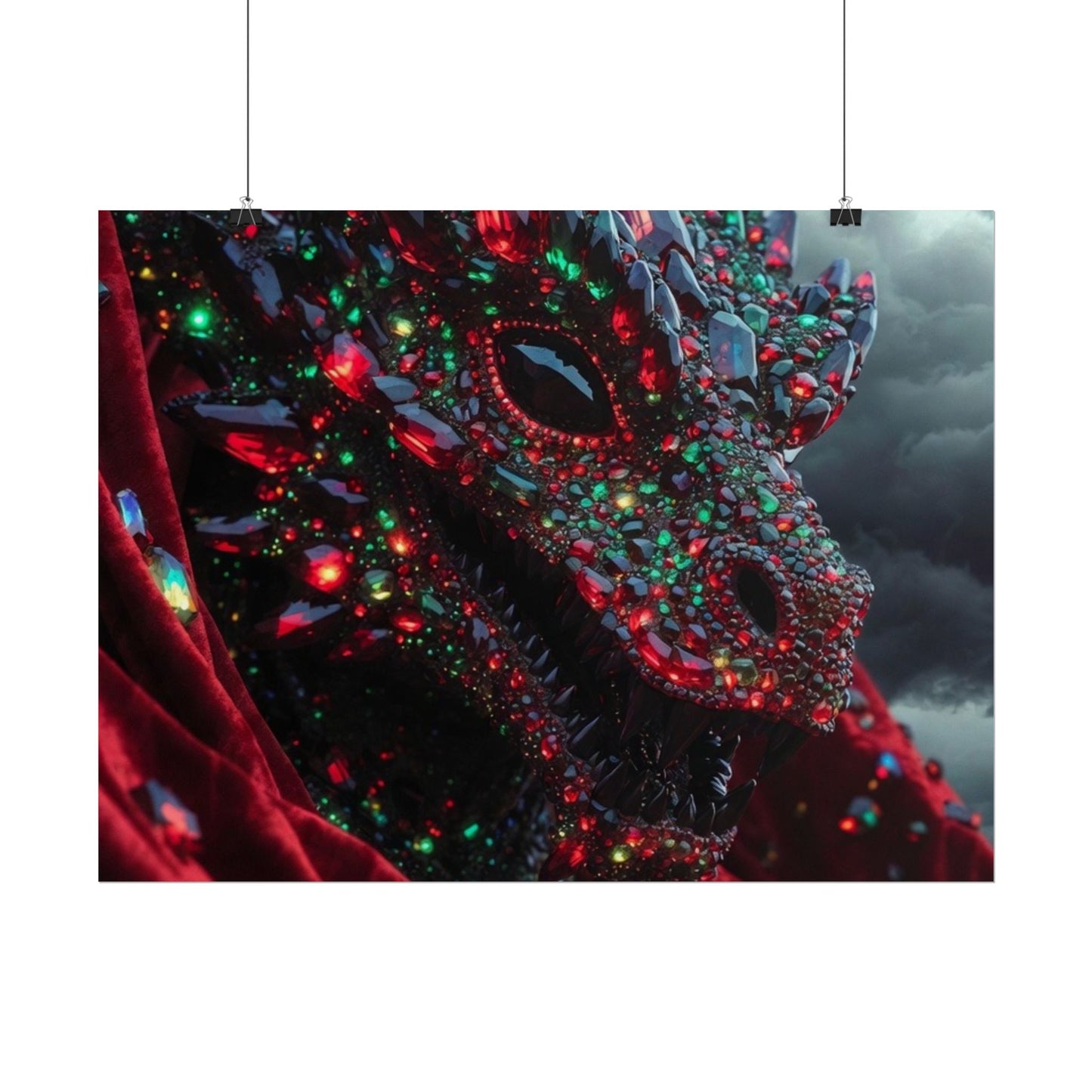 Rolled Poster — Jewel-Encrusted Dragon Art Print