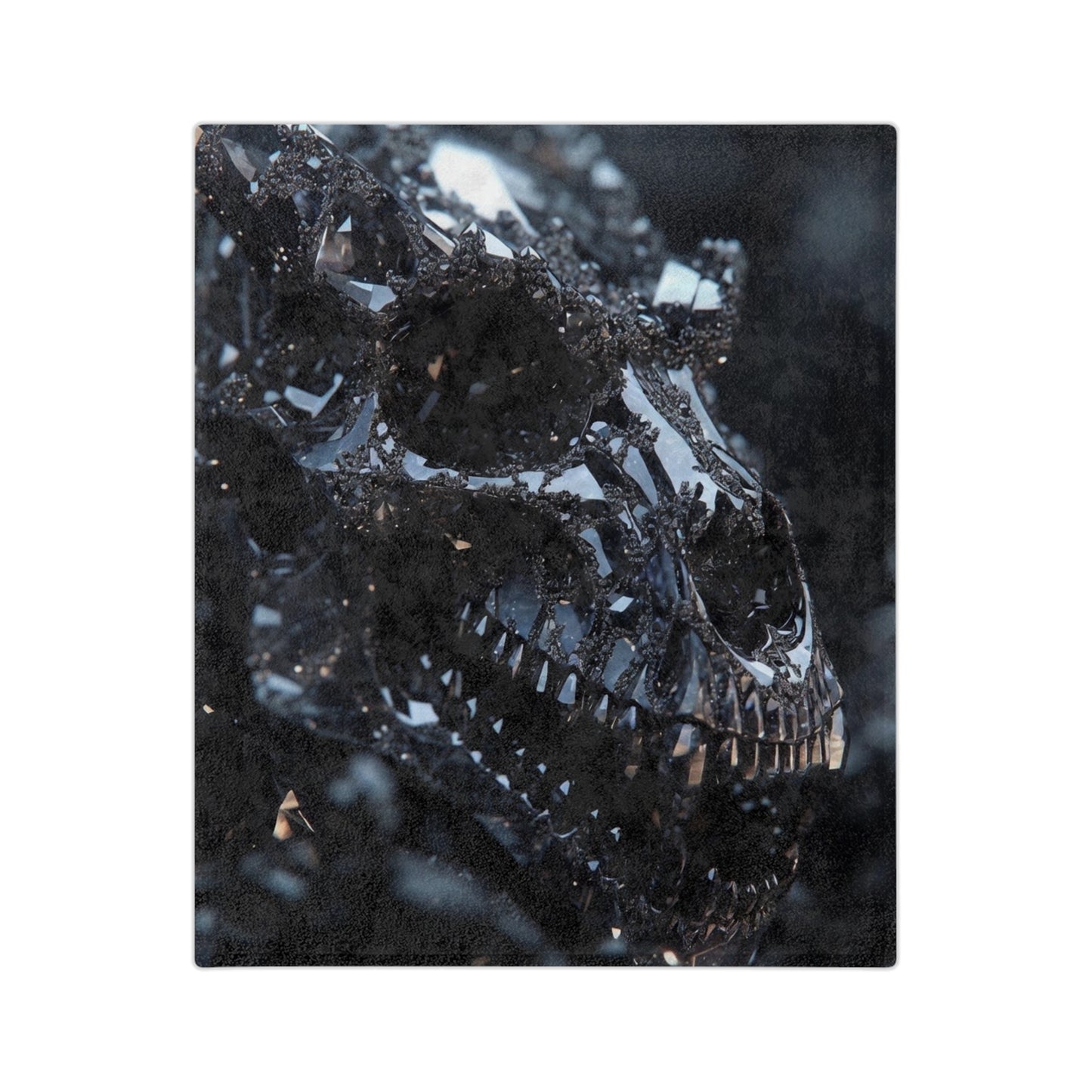 Velveteen Blanket — Dark Crystal Skull Microfiber Throw