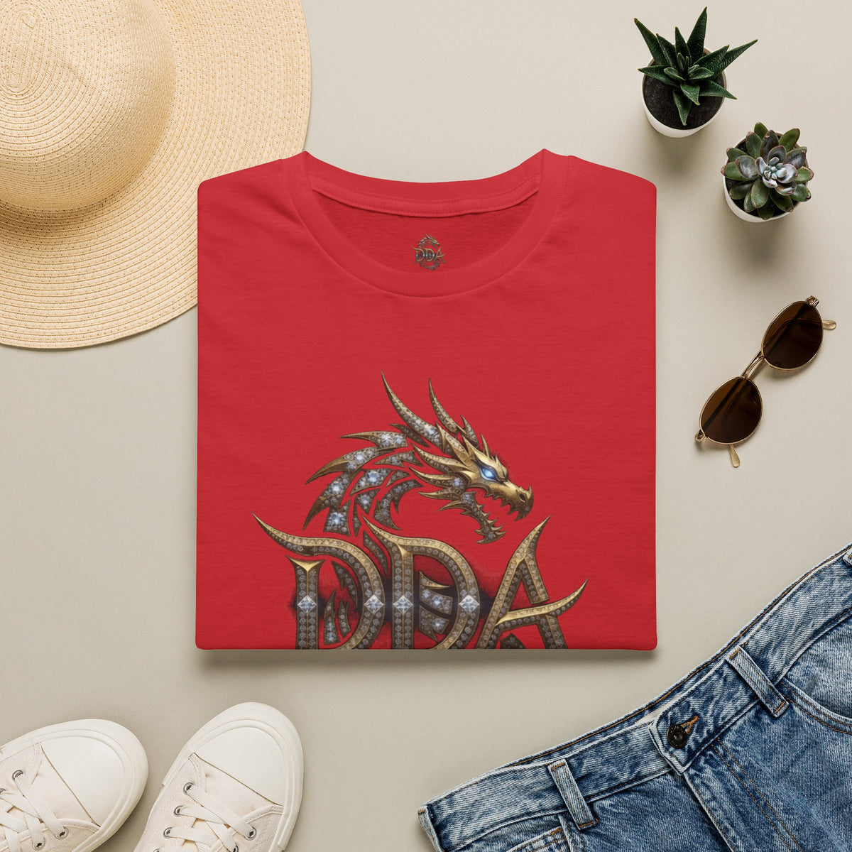Dragon Logo Pocket T-Shirt — "DDA Divine Dragon Armor" Chest Patch