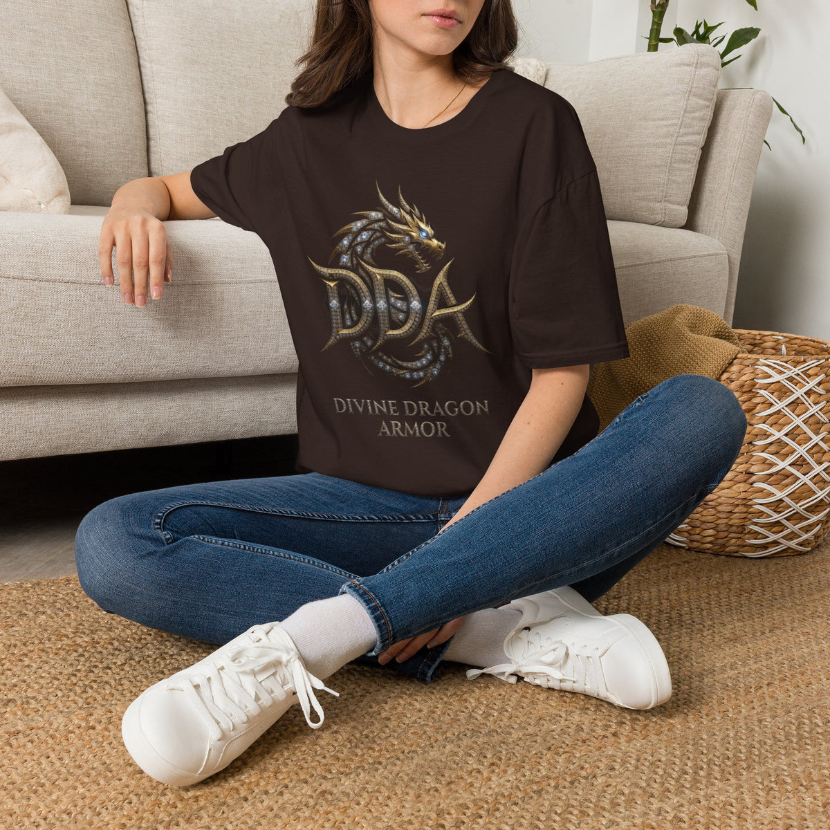 Dragon Logo Pocket T-Shirt — "DDA Divine Dragon Armor" Chest Patch
