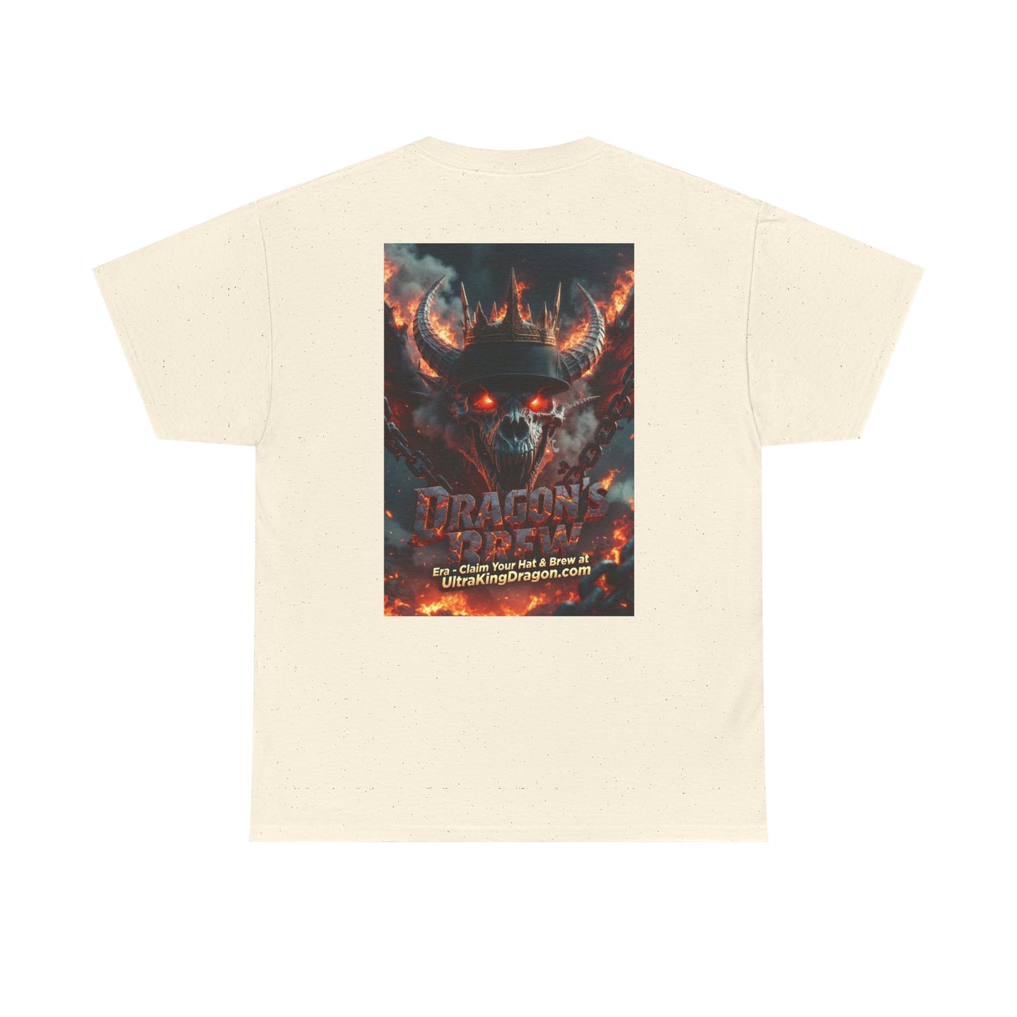 T-Shirt — "Dragon's Brew" Fiery Skull Graphic Tee