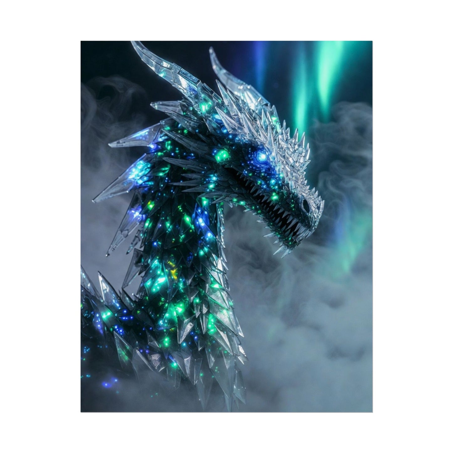 Crystal Dragon Poster – Fantasy Wall Art Rolled Print