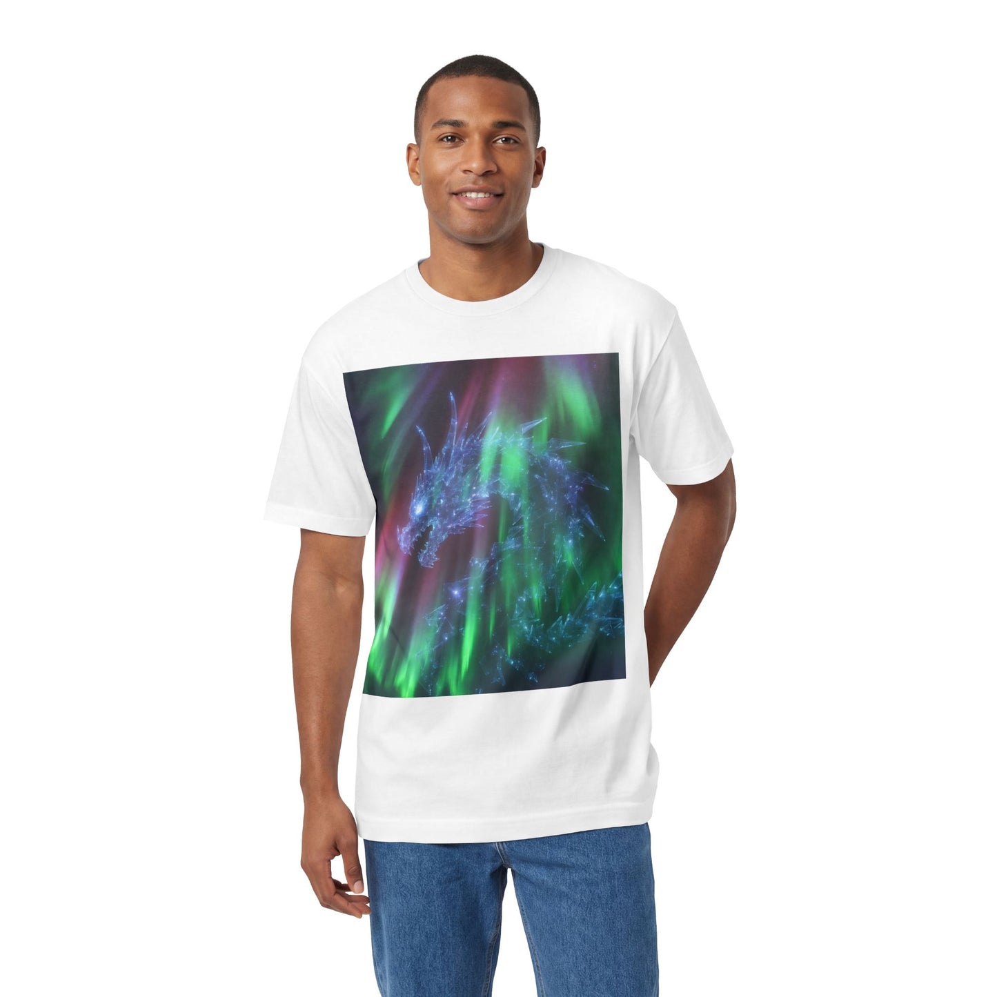 Aurora DRAGON Tee — Northern Lights Fantasy Graphic T-Shirt