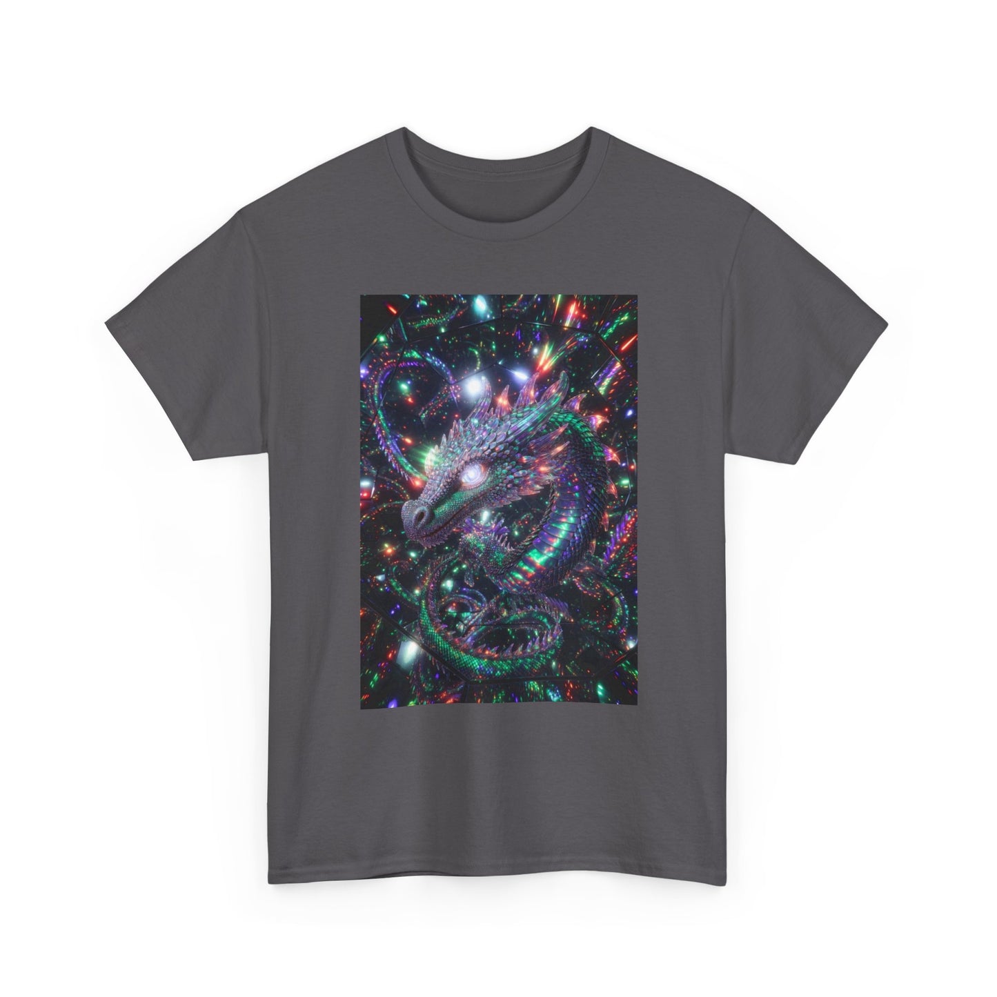 Cosmic Dragon T‑Shirt — Neon Galaxy Serpent Graphic Tee