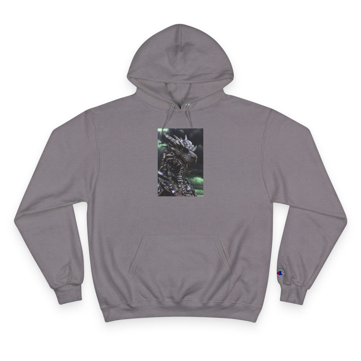 A Champion Hoodie with Artistic Dragon Design - Cozy Streetwear for Creative Souls, Perfect for Gifts, Festivals, and Everyday Wear