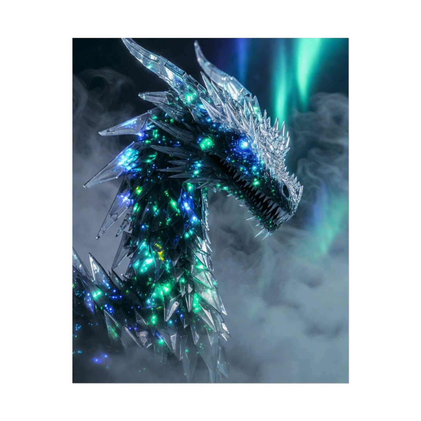 Crystal Dragon Poster – Fantasy Wall Art Rolled Print