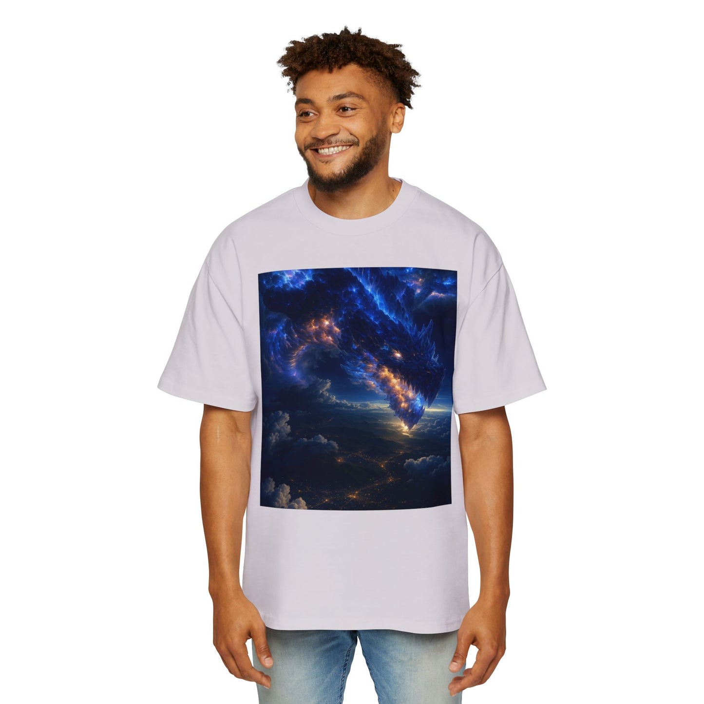 Men's Oversized Galaxy Tee, Comfortable Graphic T-Shirt, Casual Wear, Unique Gift for Space Lovers, Vintage Style, Unisex