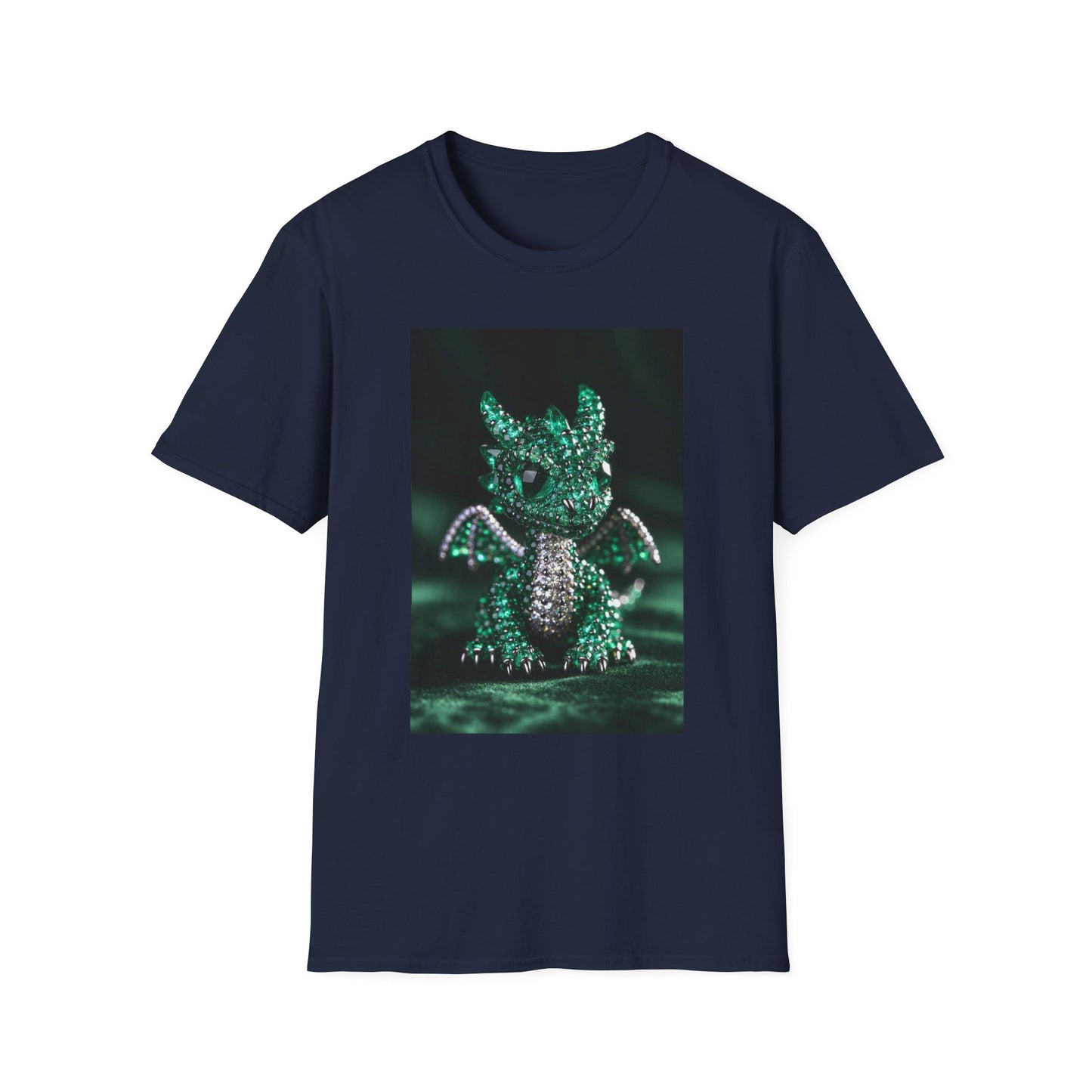 Emerald Storm Dragon T-Shirt — Neon Fantasy Dragon Graphic Tee