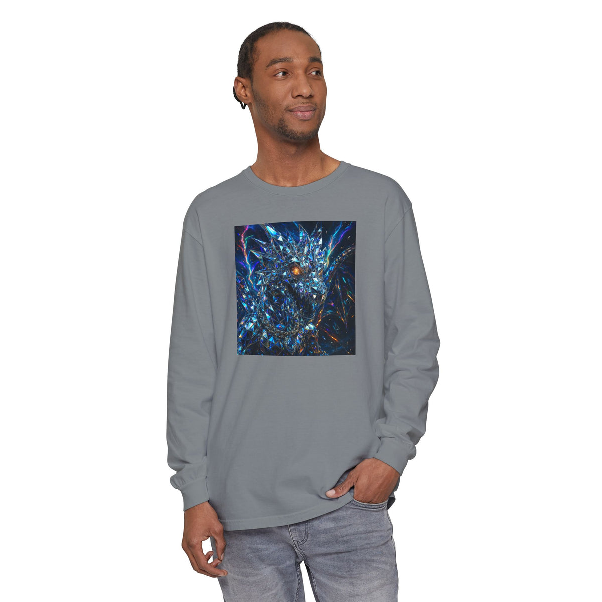 A Glass Dragon Garment-dyed Long Sleeve T-Shirt