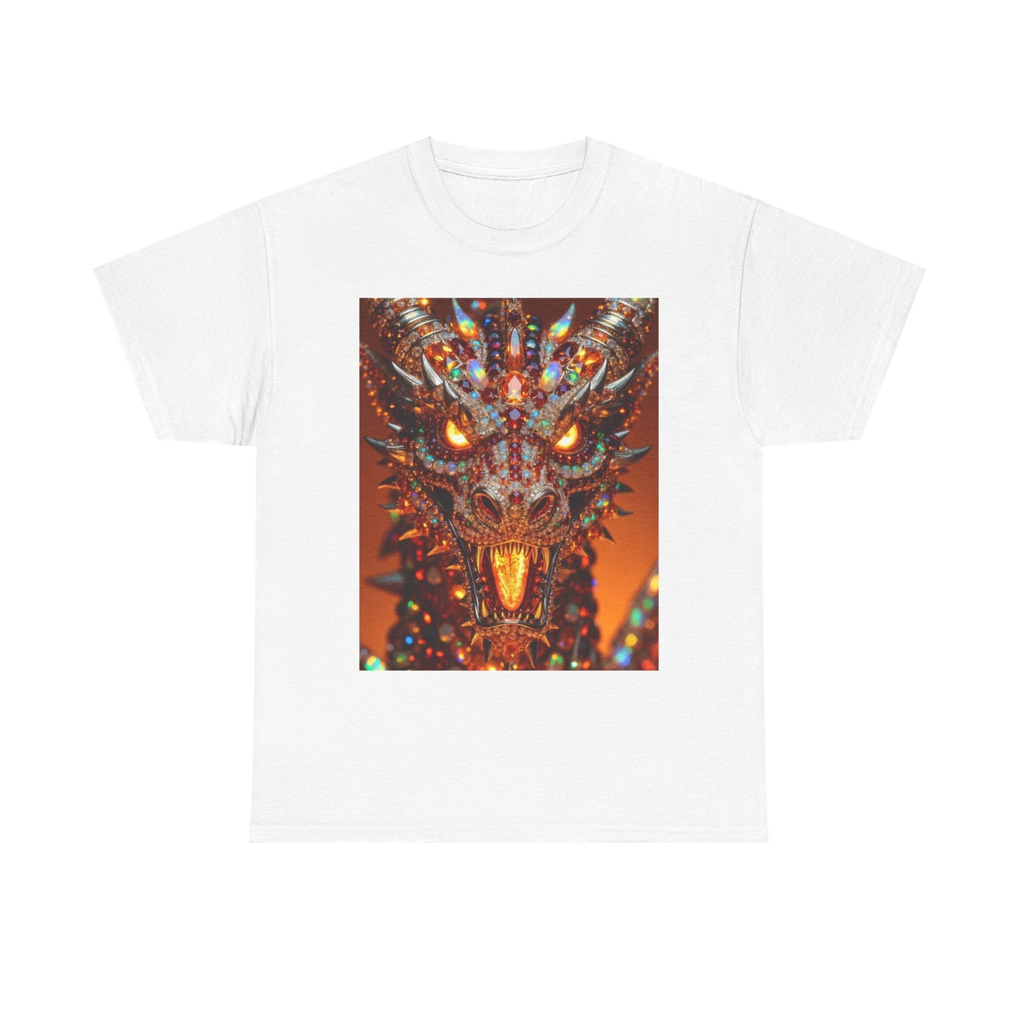Dragon Face T-Shirt — Fiery Mythical Creature Graphic Tee