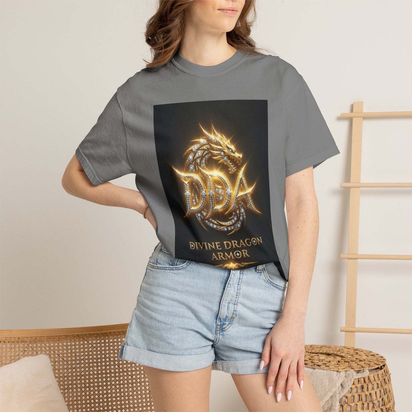 A DIVINE DRAGON ARMOR MEN OR WOMANS Garment-Dyed T-shirt