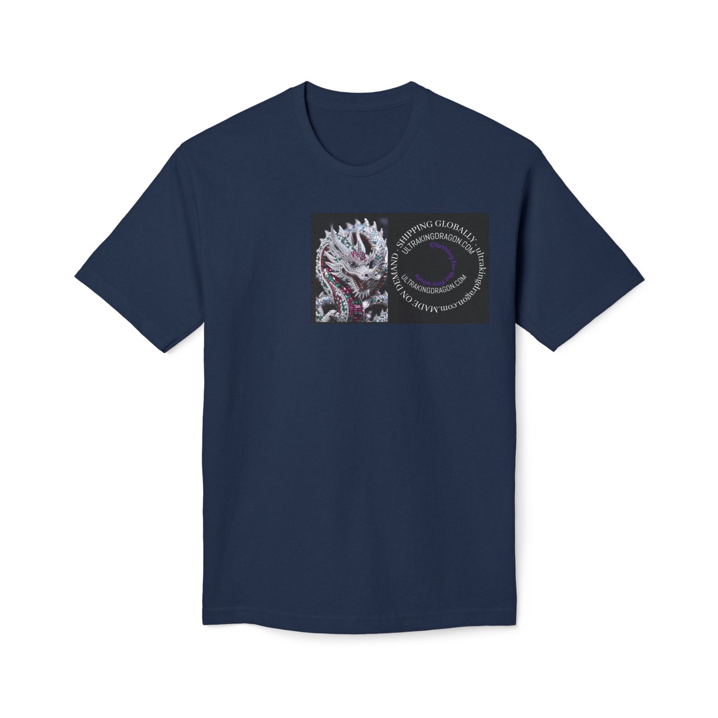 Dragon Heart T-Shirt — Floral Dragon Illustration with Circular Text