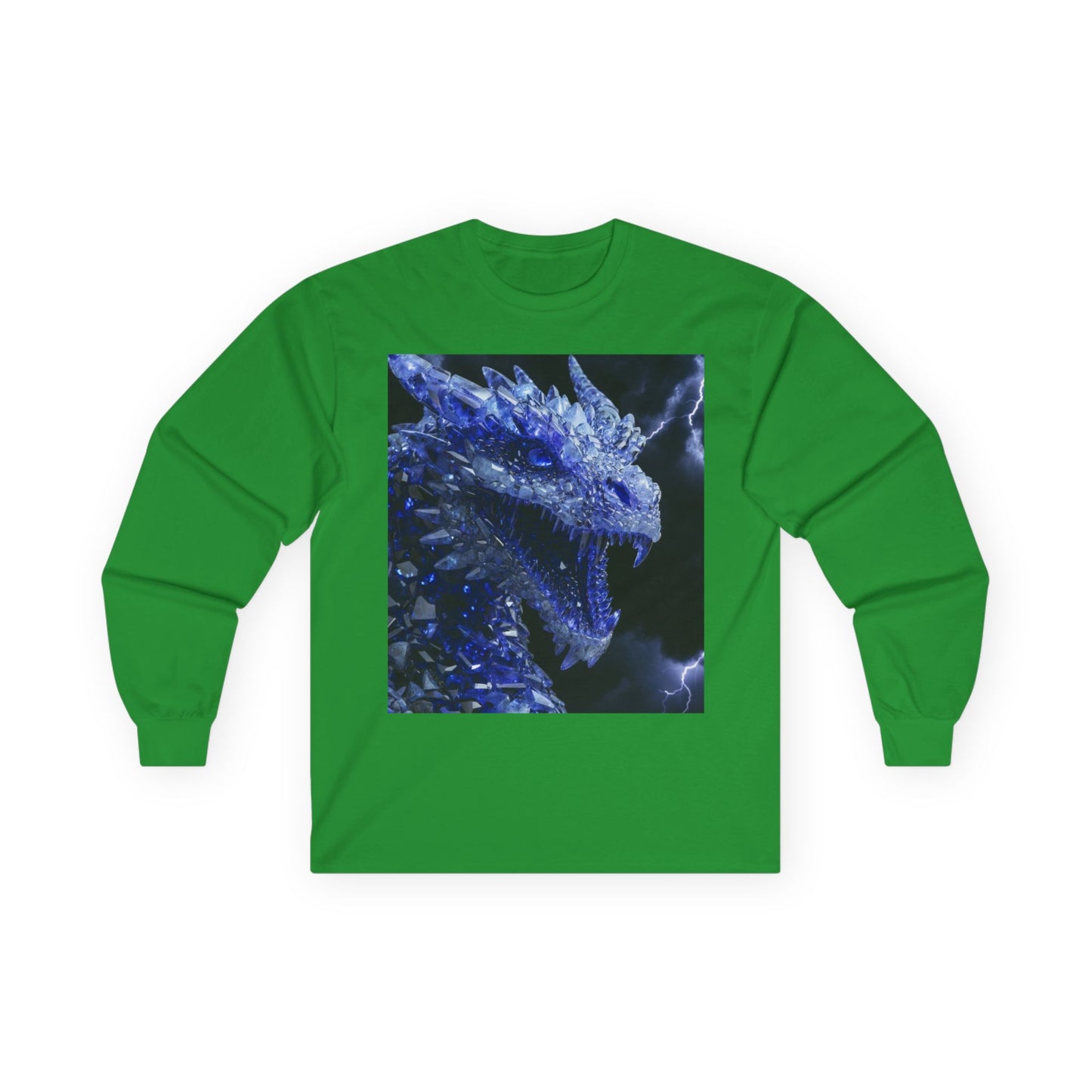 Ice Dragon Long Sleeve Tee — Blue Frost Dragon Graphic Shirt