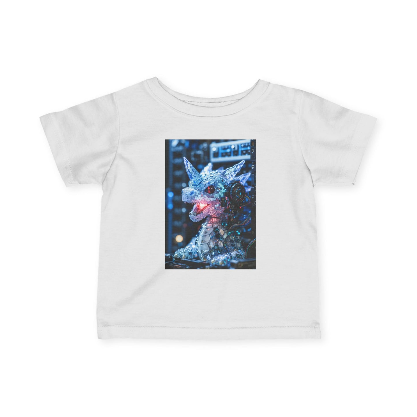 Infant Tee — Sparkly Festive Dragon Illustration