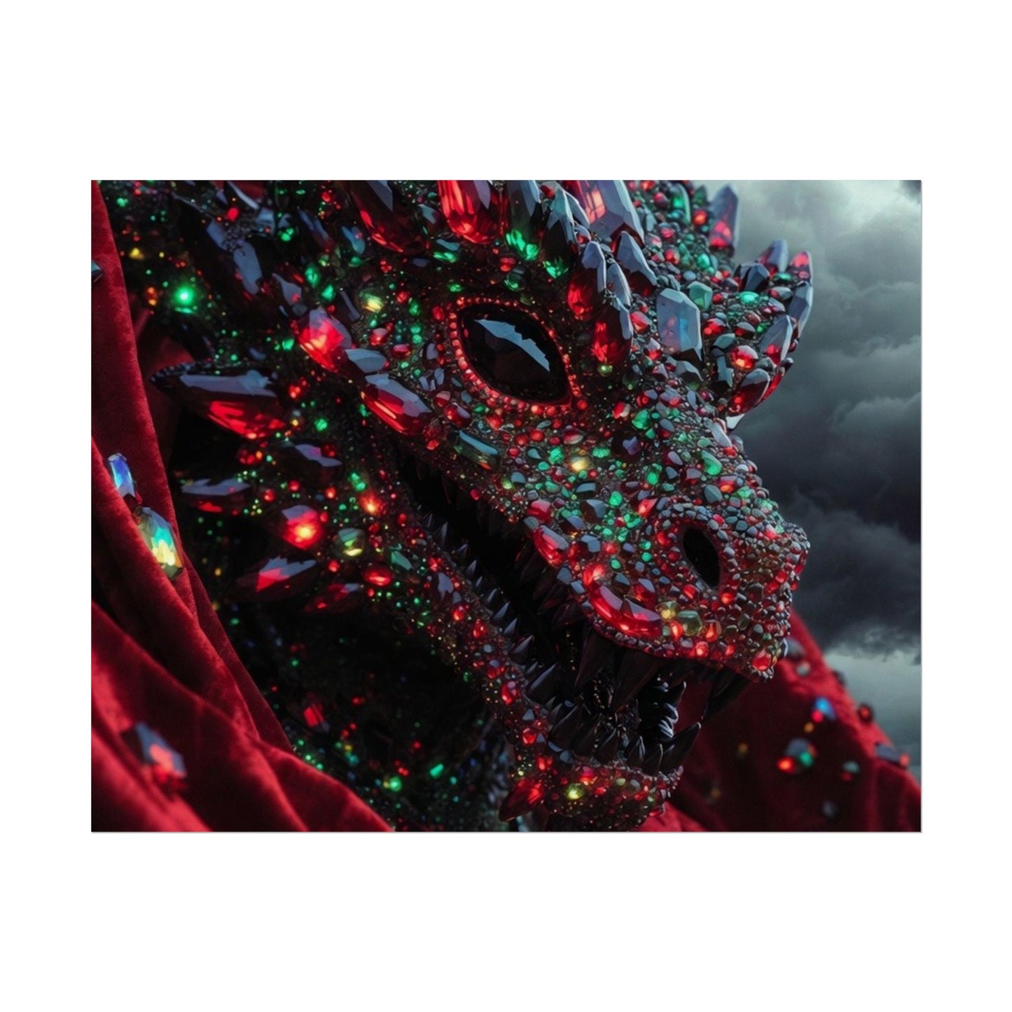 Rolled Poster — Jewel-Encrusted Dragon Art Print