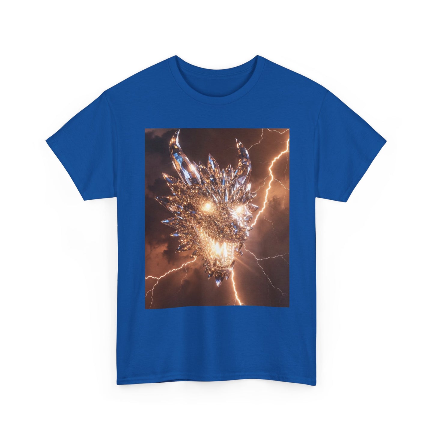 Dragon Lightning Graphic Tee — Fiery Electric Fantasy T-Shirt