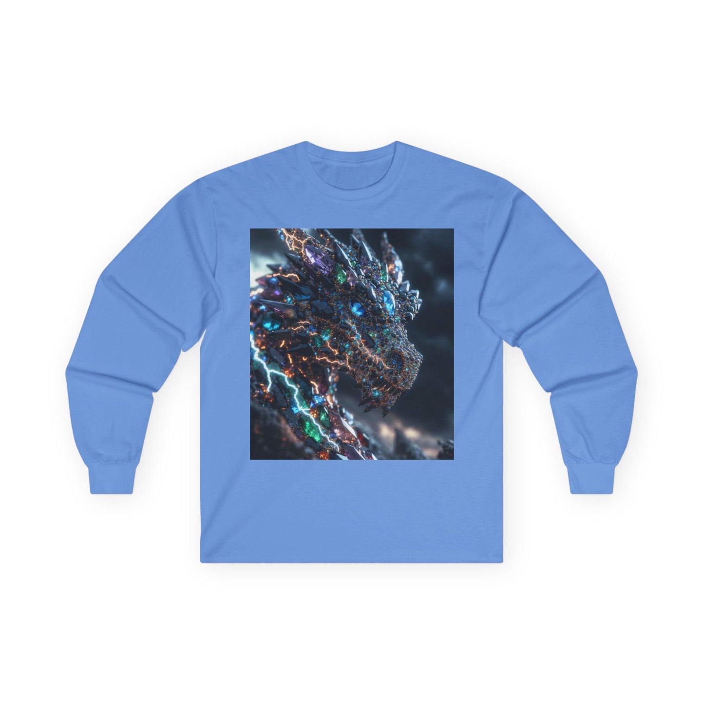Dragon Cybercore Long Sleeve Tee - Neon Godzilla Art