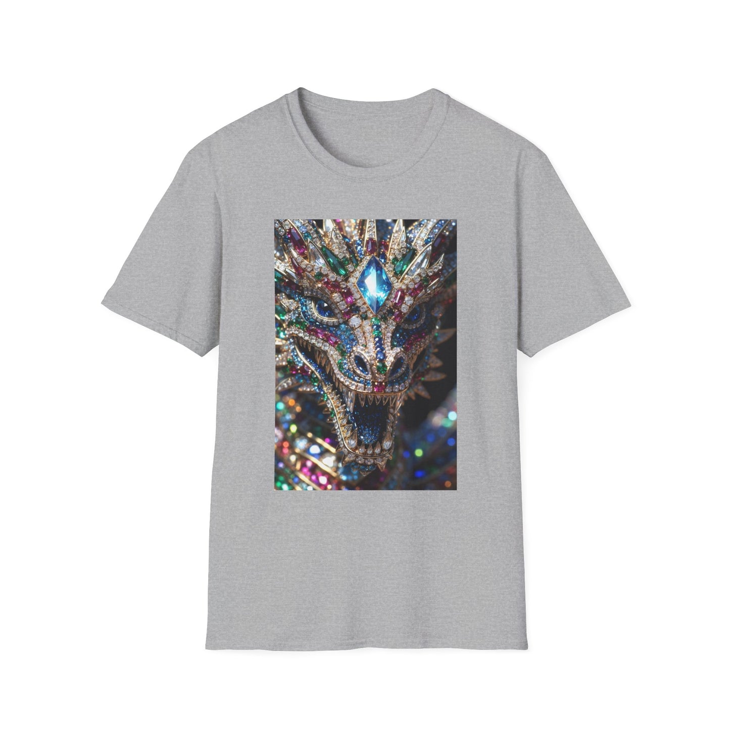 # 1 Dragon selling Gemstone Mask T-Shirt — Jewel-Encrusted Festival Tee