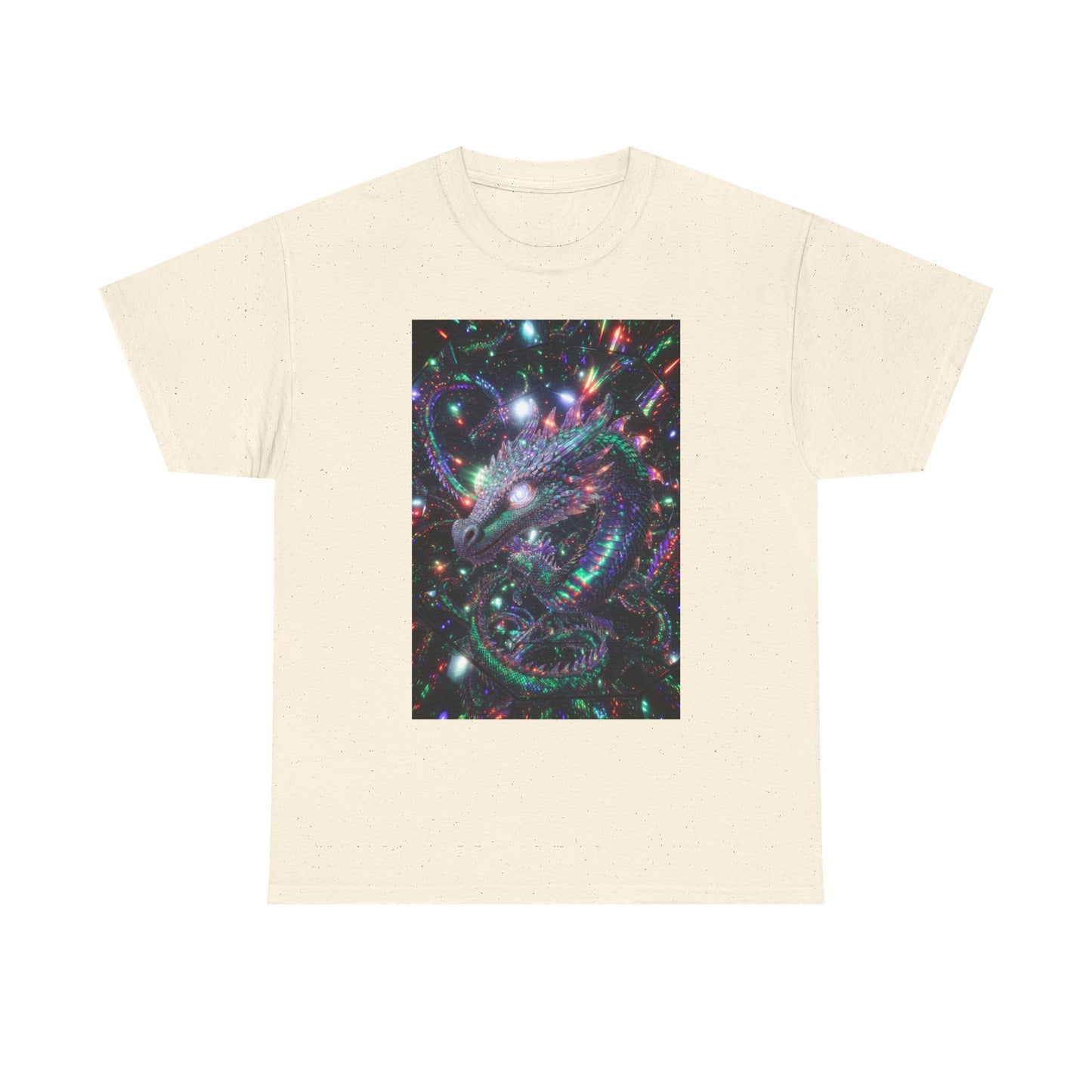 Cosmic Dragon T‑Shirt — Neon Galaxy Serpent Graphic Tee