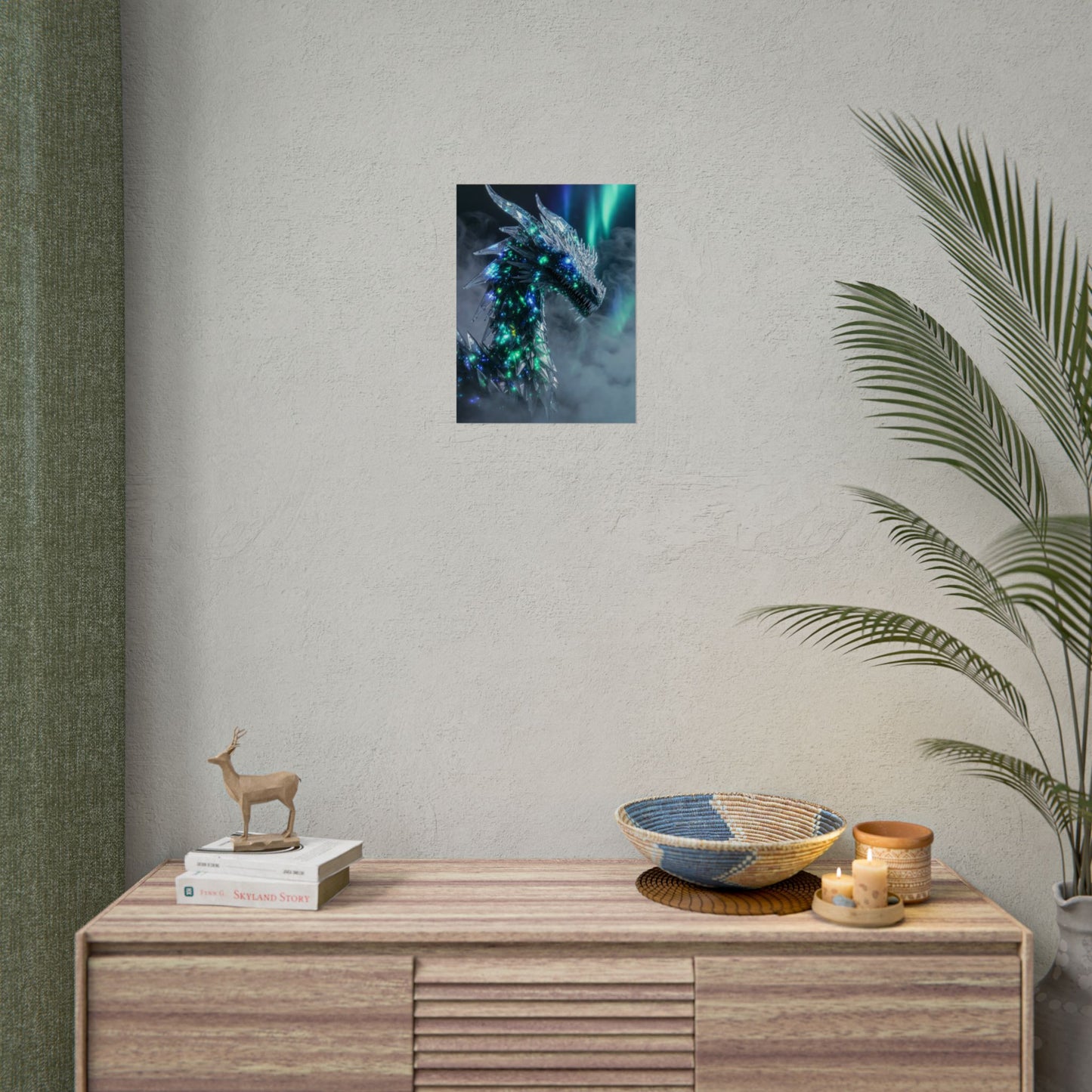 Crystal Dragon Poster – Fantasy Wall Art Rolled Print