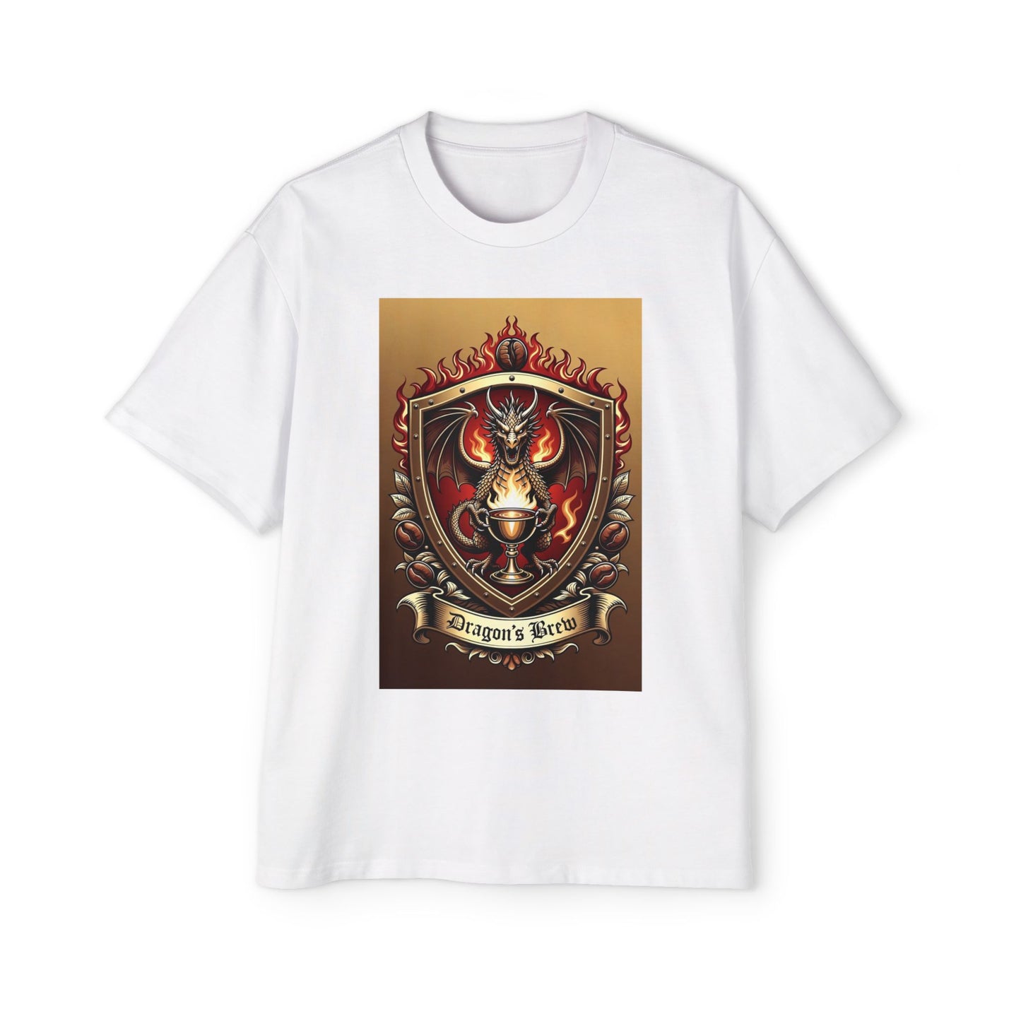 Dragons Brew Graphic Tee — “Dragon’s Brew” Medieval Fantasy Men’s T‑Shirt